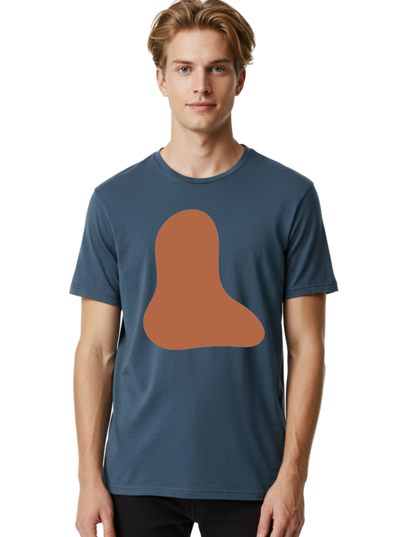 Cashew-Nut Men'S Graphic Tee, 100% Cotton, Comfortable Casual Summer Wear, Machine Washable, Roasted Chicken Leg, Savory Dish, Food Illustration, Cartoon Style, Reddish-Brown Color, Simple Design, Culinary Art Aae002 26