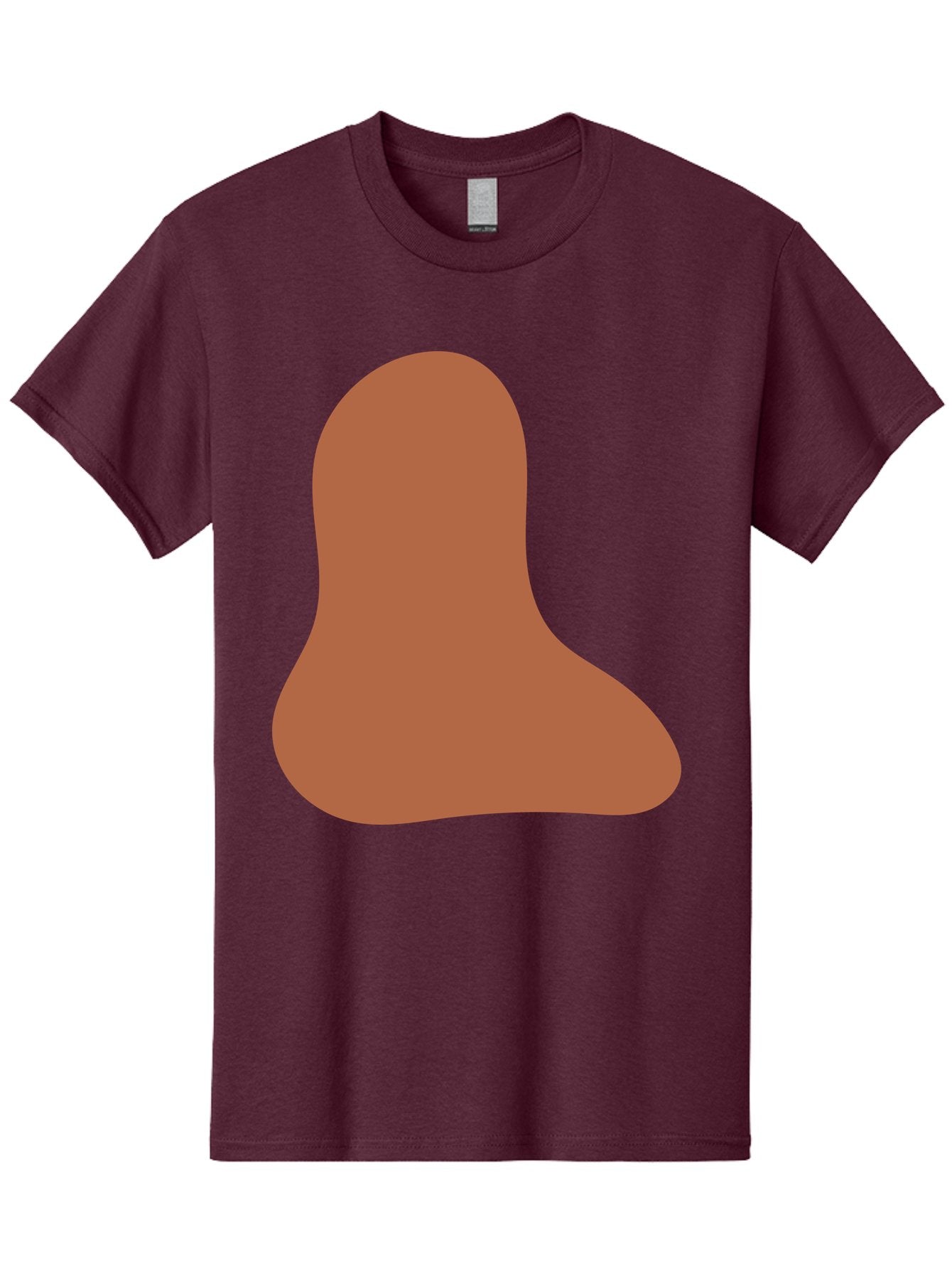 Cashew-Nut Men'S Graphic Tee, 100% Cotton, Comfortable Casual Summer Wear, Machine Washable, Roasted Chicken Leg, Savory Dish, Food Illustration, Cartoon Style, Reddish-Brown Color, Simple Design, Culinary Art Aae002 11