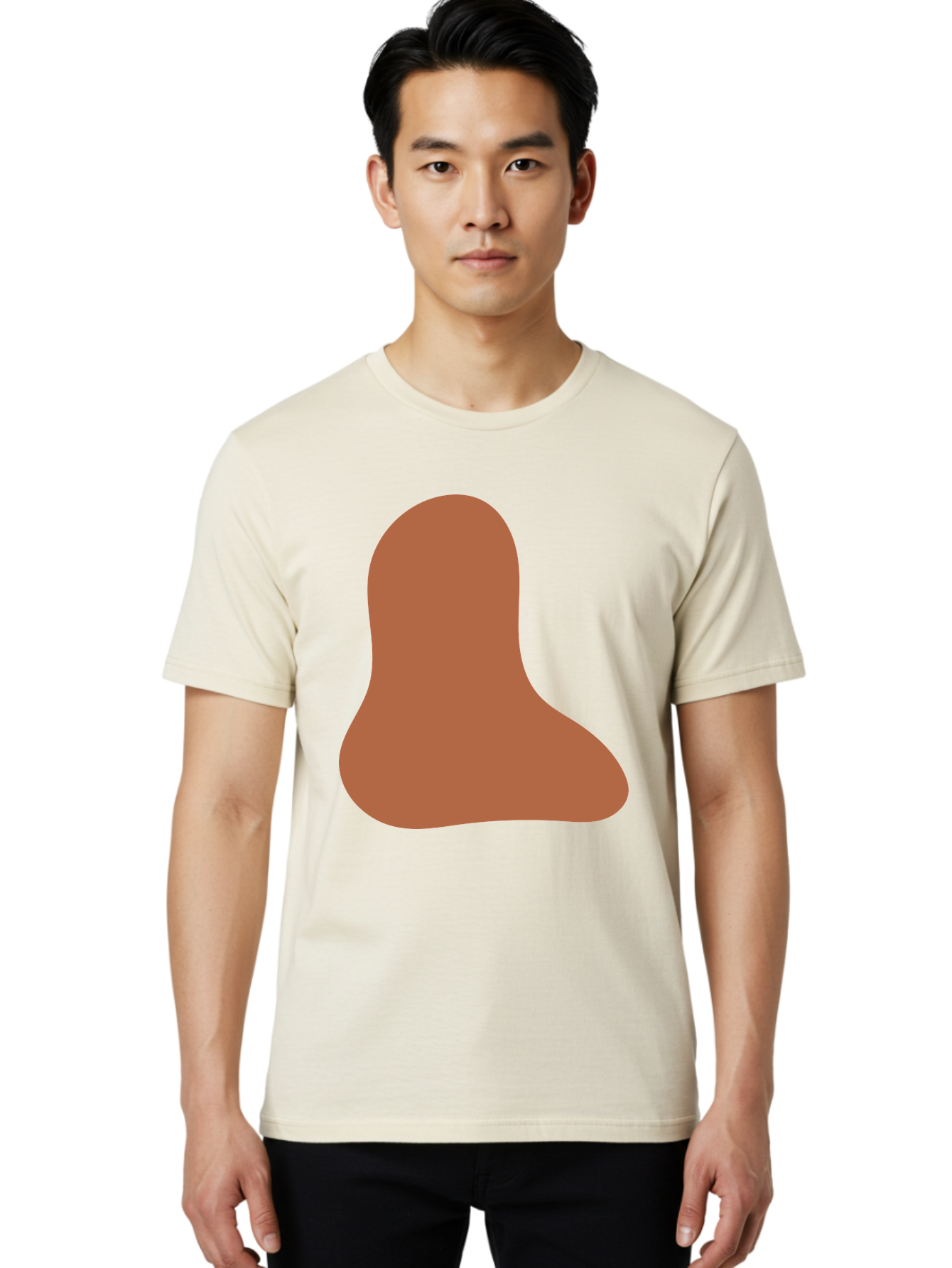 Cashew-Nut Men'S Graphic Tee, 100% Cotton, Comfortable Casual Summer Wear, Machine Washable, Roasted Chicken Leg, Savory Dish, Food Illustration, Cartoon Style, Reddish-Brown Color, Simple Design, Culinary Art Aae002 12