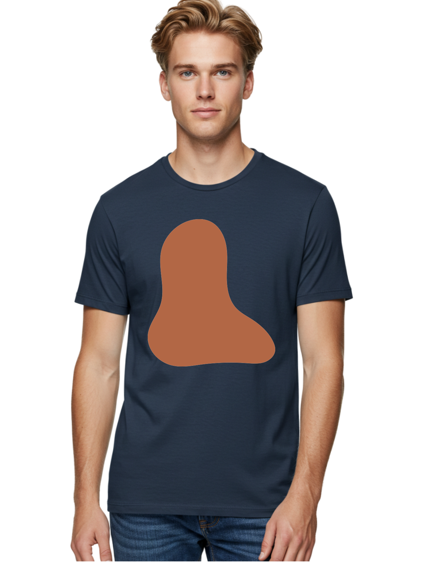 Cashew-Nut Men'S Graphic Tee, 100% Cotton, Comfortable Casual Summer Wear, Machine Washable, Roasted Chicken Leg, Savory Dish, Food Illustration, Cartoon Style, Reddish-Brown Color, Simple Design, Culinary Art Aae002 4