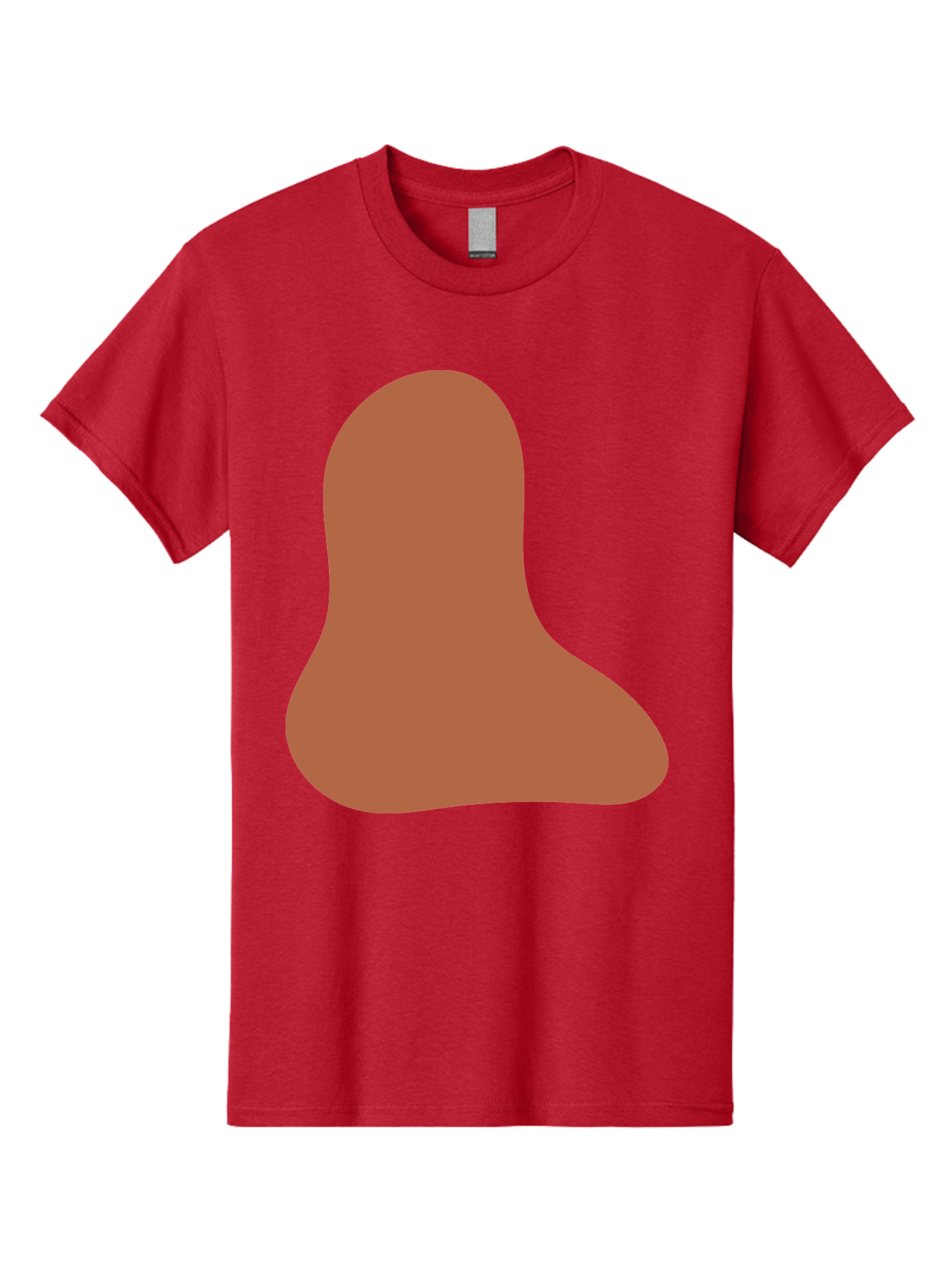 Cashew-Nut Men'S Graphic Tee, 100% Cotton, Comfortable Casual Summer Wear, Machine Washable, Roasted Chicken Leg, Savory Dish, Food Illustration, Cartoon Style, Reddish-Brown Color, Simple Design, Culinary Art Aae002