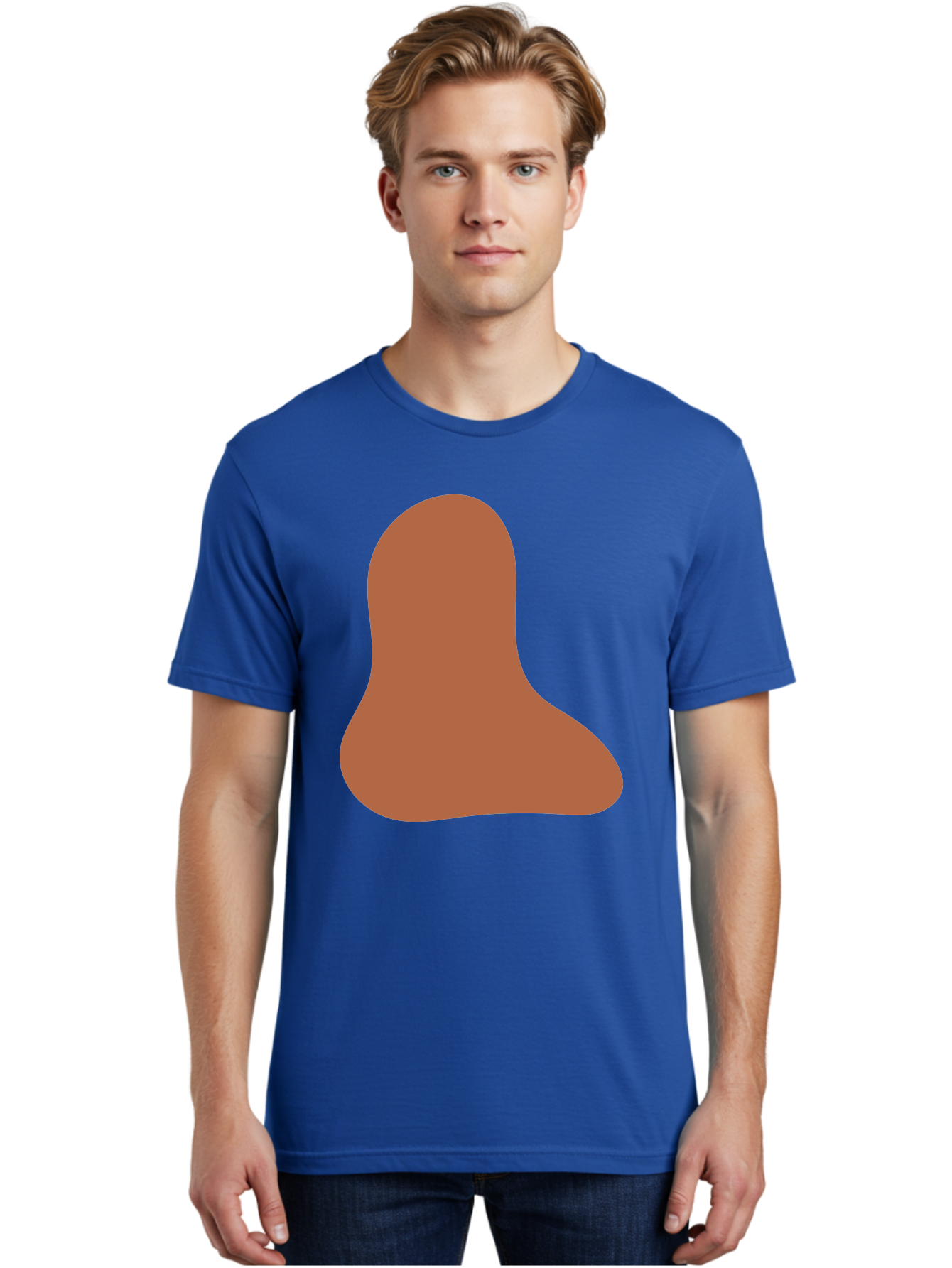 Cashew-Nut Men'S Graphic Tee, 100% Cotton, Comfortable Casual Summer Wear, Machine Washable, Roasted Chicken Leg, Savory Dish, Food Illustration, Cartoon Style, Reddish-Brown Color, Simple Design, Culinary Art Aae002 18