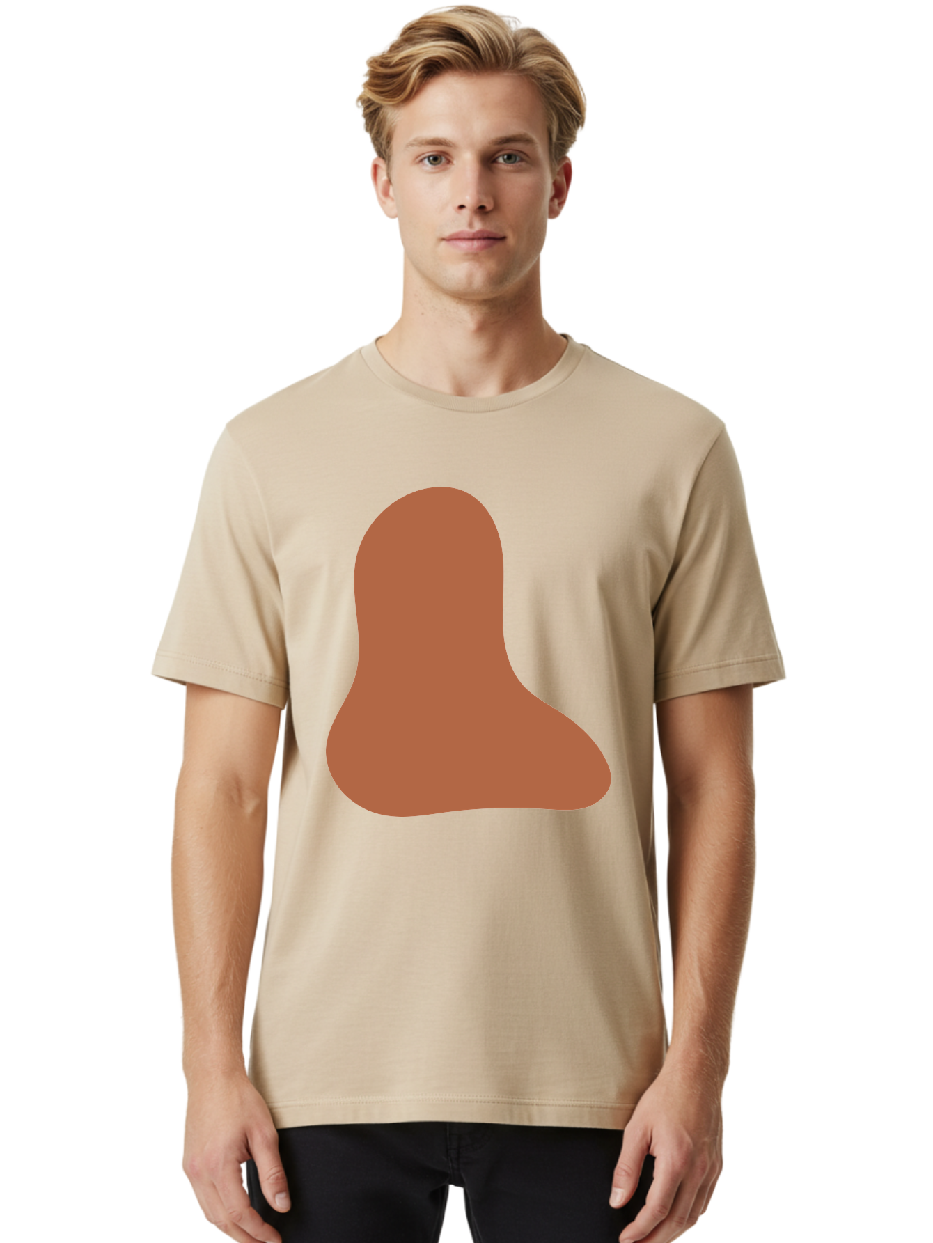 Cashew-Nut Men'S Graphic Tee, 100% Cotton, Comfortable Casual Summer Wear, Machine Washable, Roasted Chicken Leg, Savory Dish, Food Illustration, Cartoon Style, Reddish-Brown Color, Simple Design, Culinary Art Aae002 6