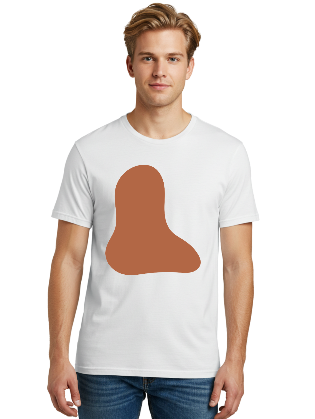Cashew-Nut Men'S Graphic Tee, 100% Cotton, Comfortable Casual Summer Wear, Machine Washable, Roasted Chicken Leg, Savory Dish, Food Illustration, Cartoon Style, Reddish-Brown Color, Simple Design, Culinary Art Aae002 16