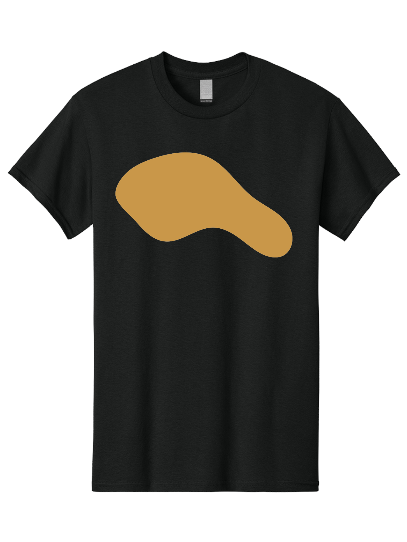 Chicken-Drumstick Men'S Graphic Tee, 100% Cotton, Comfortable Casual Summer Wear, Machine Washable, Fried Chicken, Chicken Leg, Food Illustration, Abstract Shape, Brown Color, Simple Design, Digital Art, Culinary Theme Aae003 21