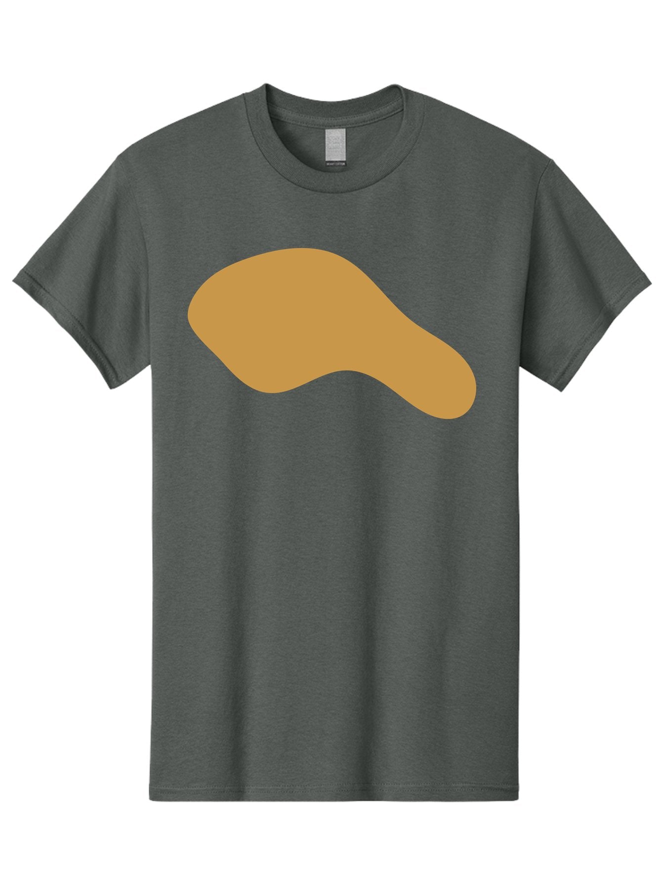 Chicken-Drumstick Men'S Graphic Tee, 100% Cotton, Comfortable Casual Summer Wear, Machine Washable, Fried Chicken, Chicken Leg, Food Illustration, Abstract Shape, Brown Color, Simple Design, Digital Art, Culinary Theme Aae003 6