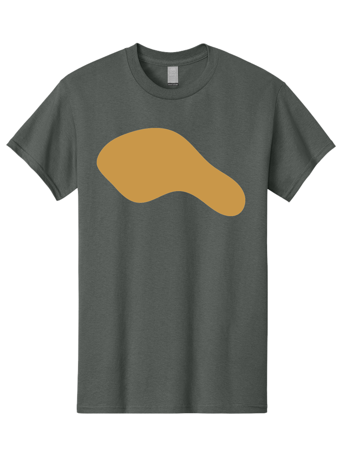 Chicken-Drumstick Men'S Graphic Tee, 100% Cotton, Comfortable Casual Summer Wear, Machine Washable, Fried Chicken, Chicken Leg, Food Illustration, Abstract Shape, Brown Color, Simple Design, Digital Art, Culinary Theme Aae003 13