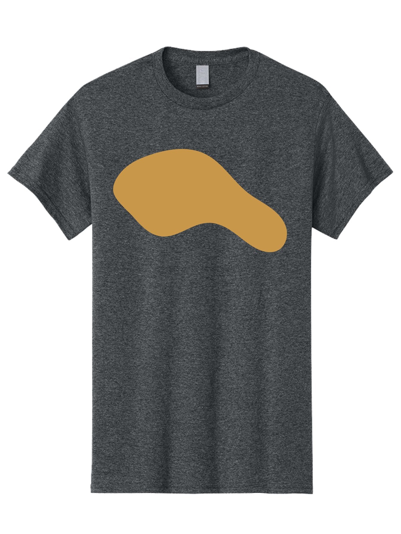 Chicken-Drumstick Men'S Graphic Tee, 100% Cotton, Comfortable Casual Summer Wear, Machine Washable, Fried Chicken, Chicken Leg, Food Illustration, Abstract Shape, Brown Color, Simple Design, Digital Art, Culinary Theme Aae003 10