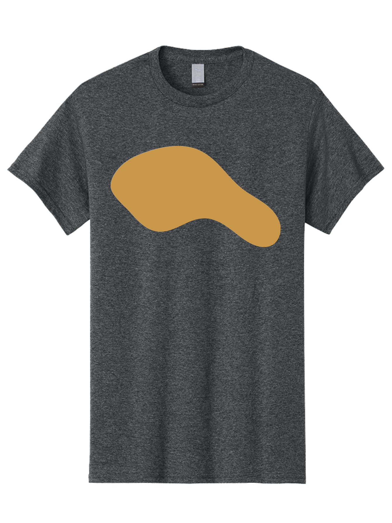 Chicken-Drumstick Men'S Graphic Tee, 100% Cotton, Comfortable Casual Summer Wear, Machine Washable, Fried Chicken, Chicken Leg, Food Illustration, Abstract Shape, Brown Color, Simple Design, Digital Art, Culinary Theme Aae003 27