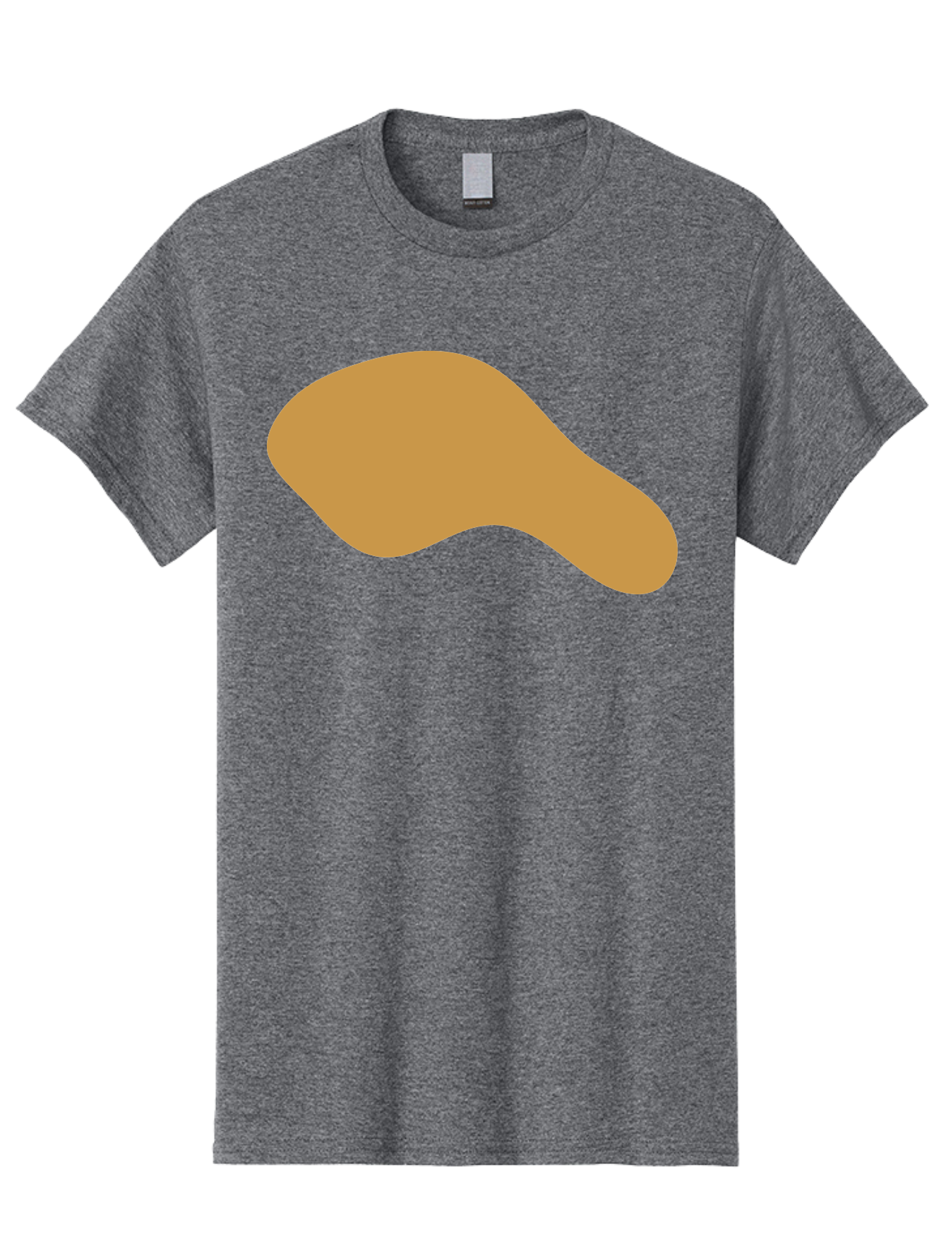 Chicken-Drumstick Men'S Graphic Tee, 100% Cotton, Comfortable Casual Summer Wear, Machine Washable, Fried Chicken, Chicken Leg, Food Illustration, Abstract Shape, Brown Color, Simple Design, Digital Art, Culinary Theme Aae003 23