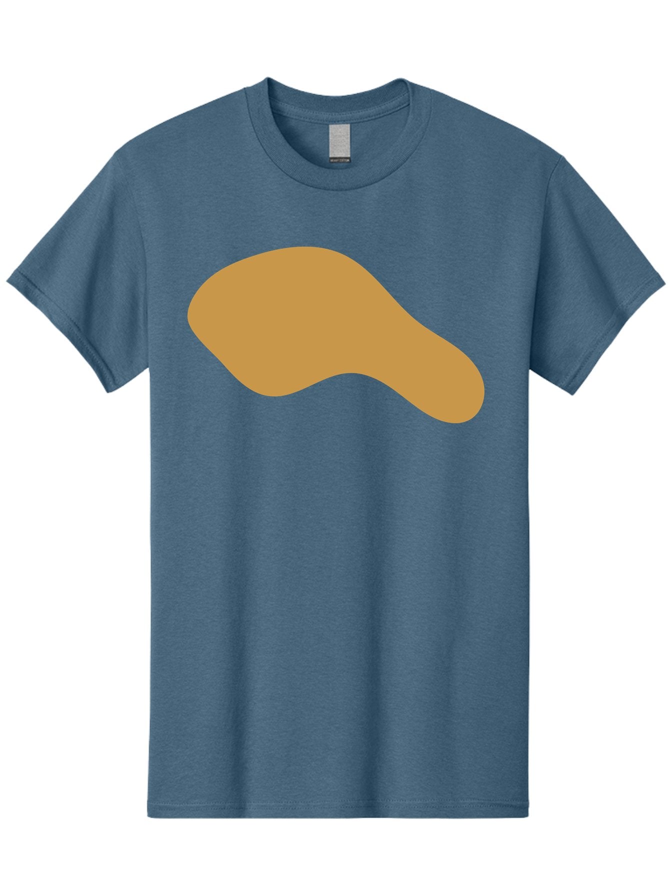 Chicken-Drumstick Men'S Graphic Tee, 100% Cotton, Comfortable Casual Summer Wear, Machine Washable, Fried Chicken, Chicken Leg, Food Illustration, Abstract Shape, Brown Color, Simple Design, Digital Art, Culinary Theme Aae003 8