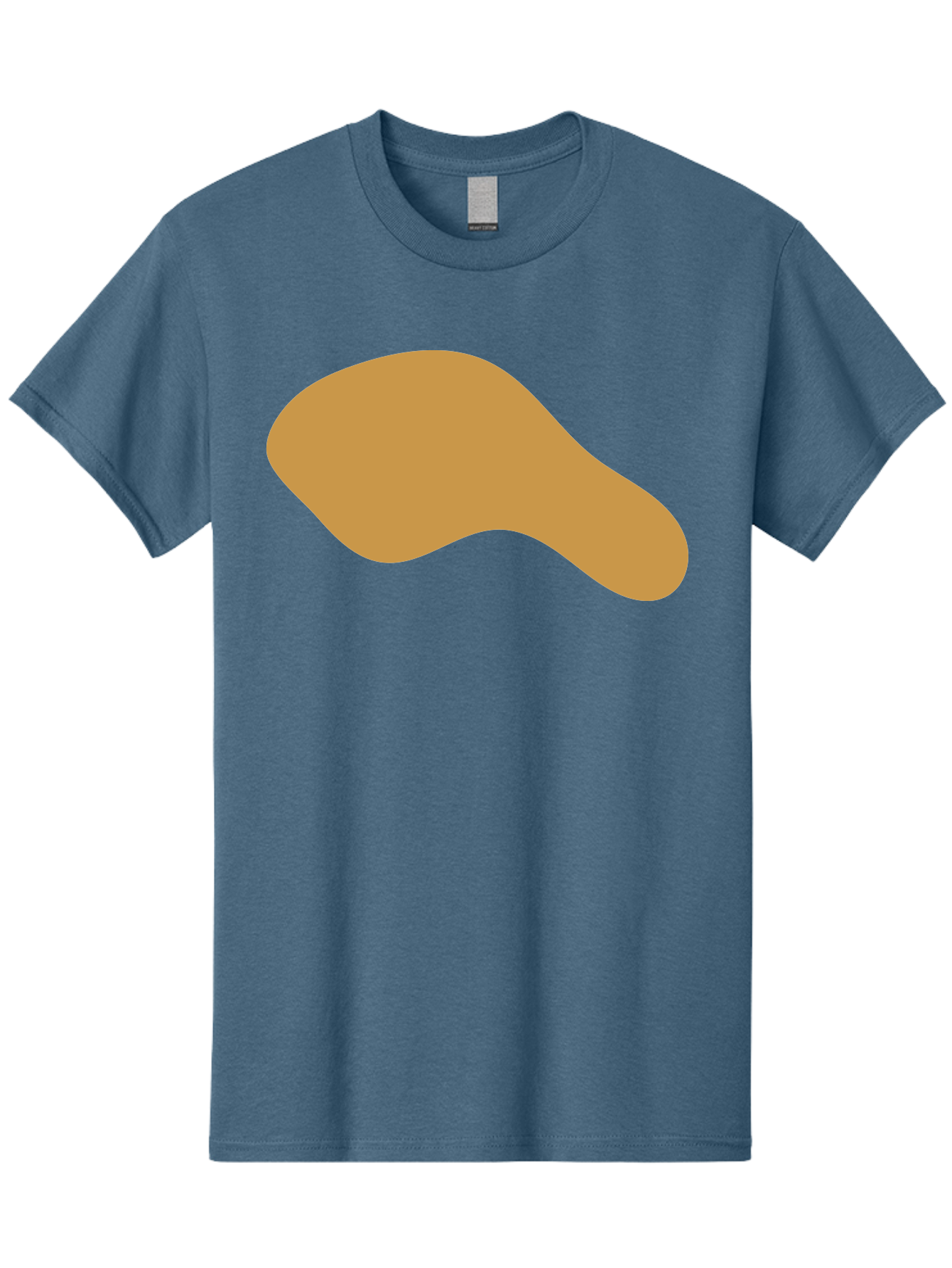 Chicken-Drumstick Men'S Graphic Tee, 100% Cotton, Comfortable Casual Summer Wear, Machine Washable, Fried Chicken, Chicken Leg, Food Illustration, Abstract Shape, Brown Color, Simple Design, Digital Art, Culinary Theme Aae003 11