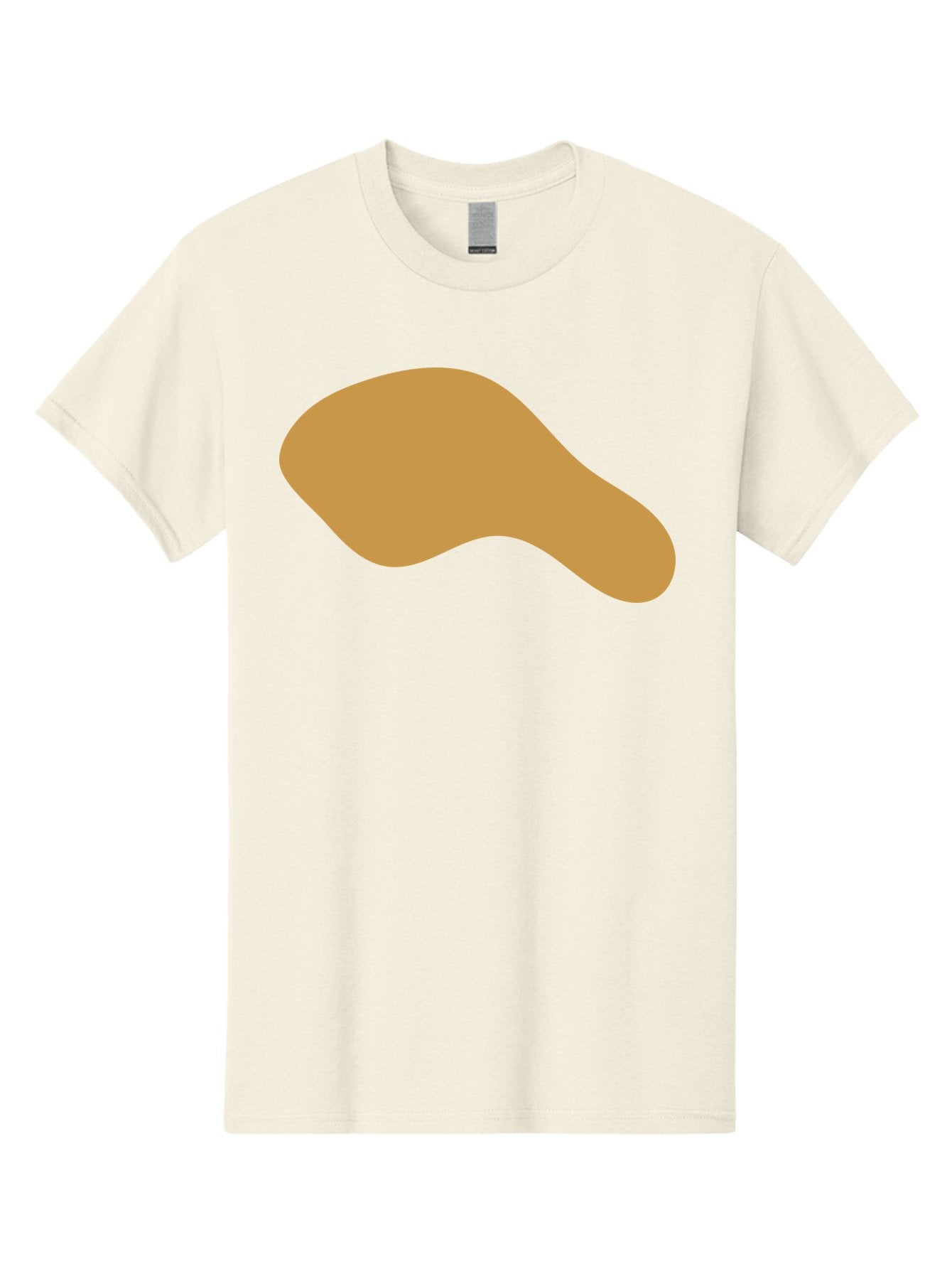 Chicken-Drumstick Men'S Graphic Tee, 100% Cotton, Comfortable Casual Summer Wear, Machine Washable, Fried Chicken, Chicken Leg, Food Illustration, Abstract Shape, Brown Color, Simple Design, Digital Art, Culinary Theme Aae003 13