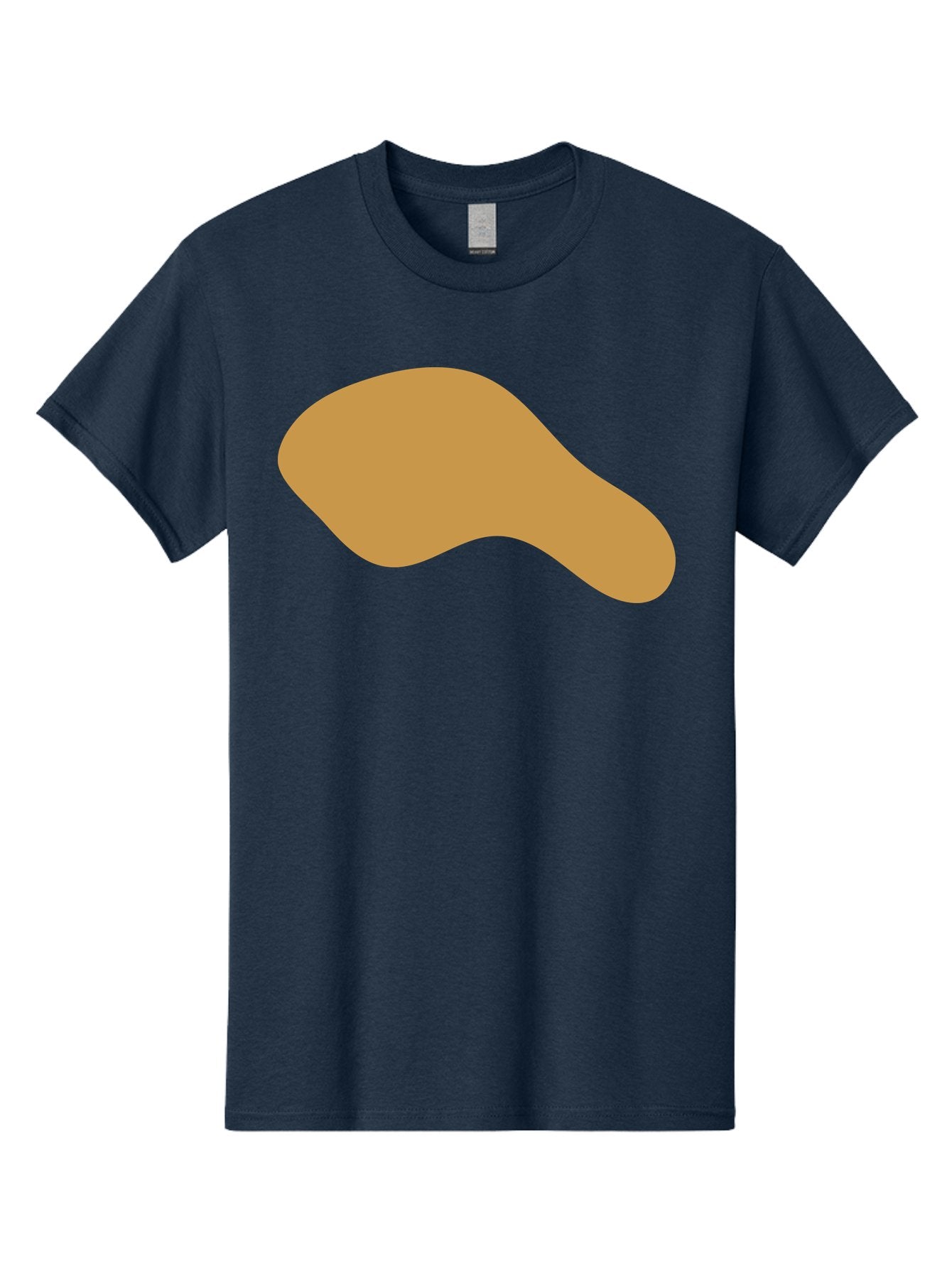 Chicken-Drumstick Men'S Graphic Tee, 100% Cotton, Comfortable Casual Summer Wear, Machine Washable, Fried Chicken, Chicken Leg, Food Illustration, Abstract Shape, Brown Color, Simple Design, Digital Art, Culinary Theme Aae003 12