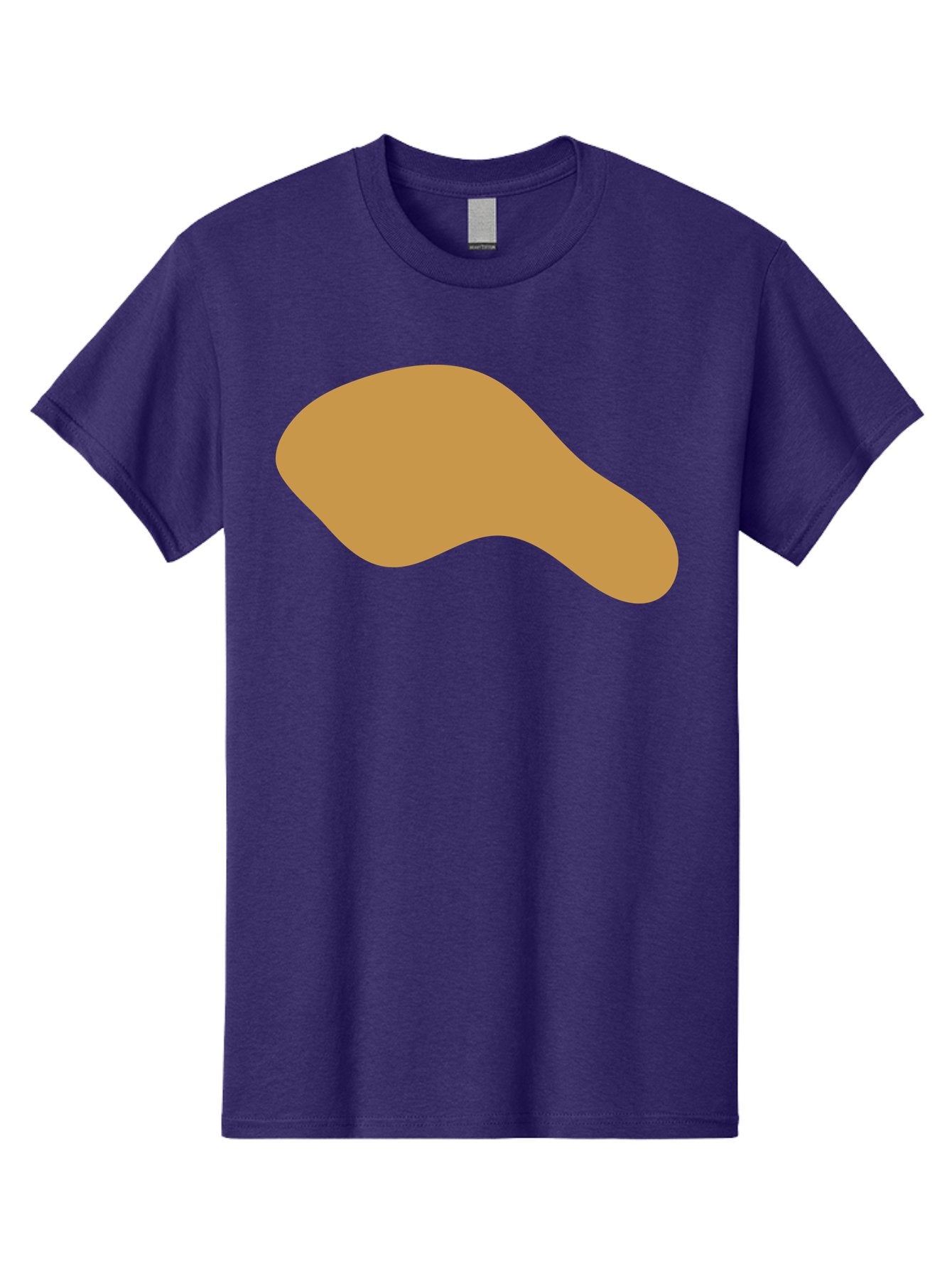 Chicken-Drumstick Men'S Graphic Tee, 100% Cotton, Comfortable Casual Summer Wear, Machine Washable, Fried Chicken, Chicken Leg, Food Illustration, Abstract Shape, Brown Color, Simple Design, Digital Art, Culinary Theme Aae003 9