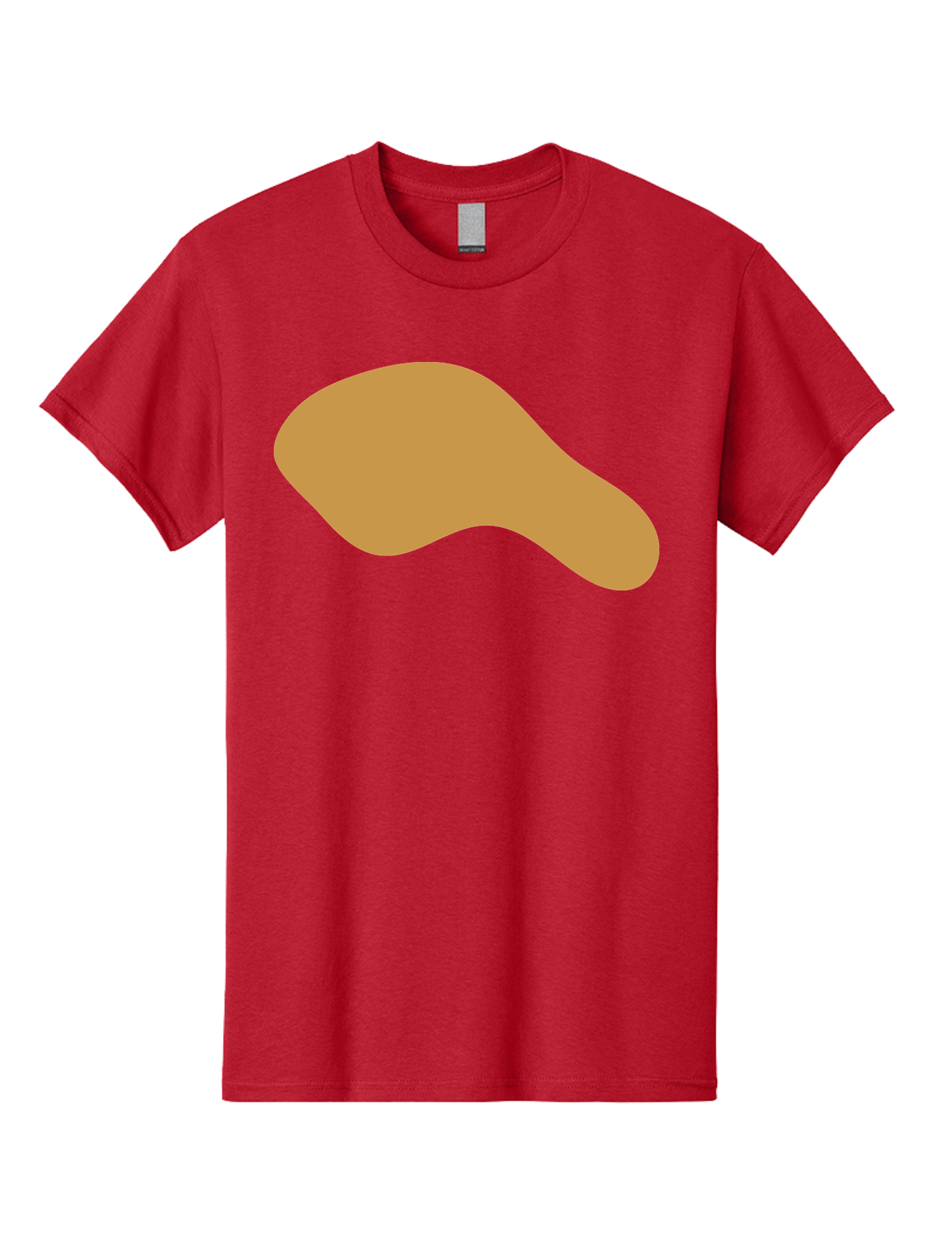 Chicken-Drumstick Men'S Graphic Tee, 100% Cotton, Comfortable Casual Summer Wear, Machine Washable, Fried Chicken, Chicken Leg, Food Illustration, Abstract Shape, Brown Color, Simple Design, Digital Art, Culinary Theme Aae003 19