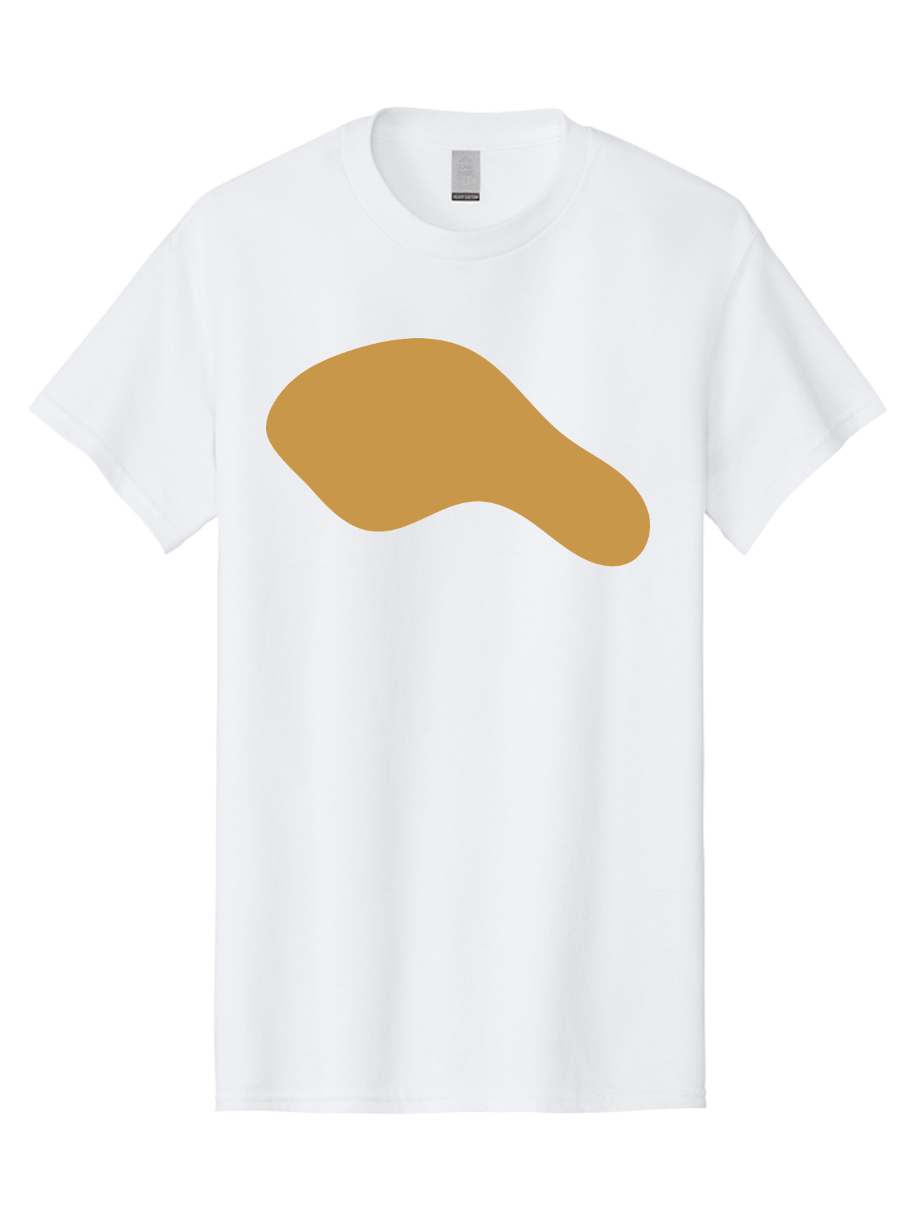 Chicken-Drumstick Men'S Graphic Tee, 100% Cotton, Comfortable Casual Summer Wear, Machine Washable, Fried Chicken, Chicken Leg, Food Illustration, Abstract Shape, Brown Color, Simple Design, Digital Art, Culinary Theme Aae003 25