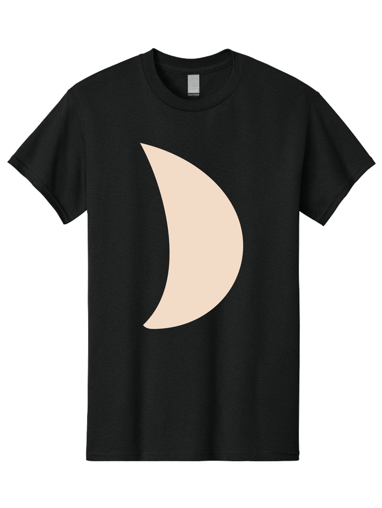 Crescent-Moon-1 Men'S Graphic Tee, 100% Cotton, Comfortable Casual Summer Wear, Machine Washable, Crescent Moon, Lunar Phase, Minimalist Design, Simple Shape, Soft Beige, Modern Graphic, Abstract Art Aae005 6