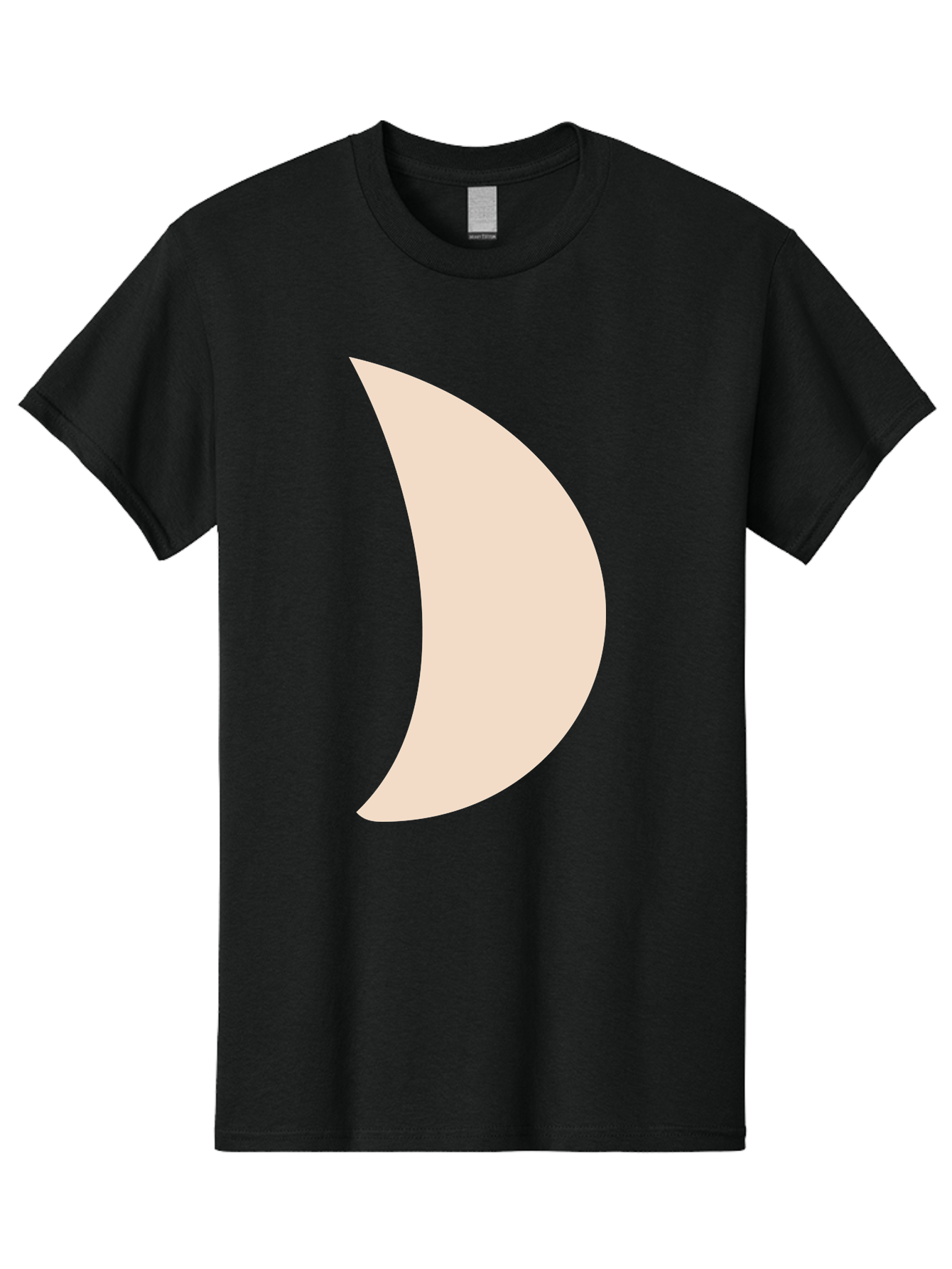Crescent-Moon-1 Men'S Graphic Tee, 100% Cotton, Comfortable Casual Summer Wear, Machine Washable, Crescent Moon, Lunar Phase, Minimalist Design, Simple Shape, Soft Beige, Modern Graphic, Abstract Art Aae005 13