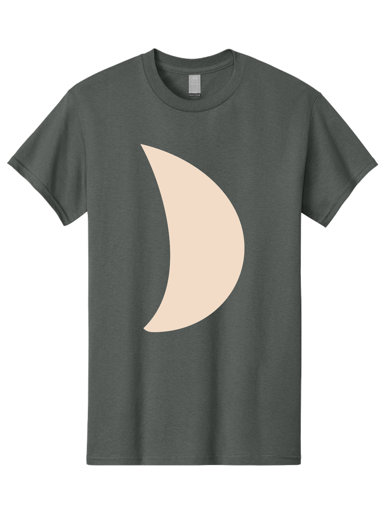 Crescent-Moon-1 Men'S Graphic Tee, 100% Cotton, Comfortable Casual Summer Wear, Machine Washable, Crescent Moon, Lunar Phase, Minimalist Design, Simple Shape, Soft Beige, Modern Graphic, Abstract Art Aae005 17