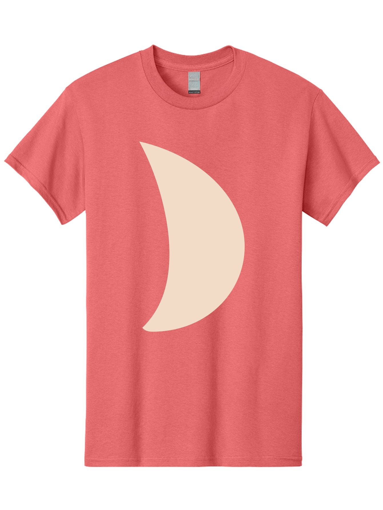 Crescent-Moon-1 Men'S Graphic Tee, 100% Cotton, Comfortable Casual Summer Wear, Machine Washable, Crescent Moon, Lunar Phase, Minimalist Design, Simple Shape, Soft Beige, Modern Graphic, Abstract Art Aae005 14