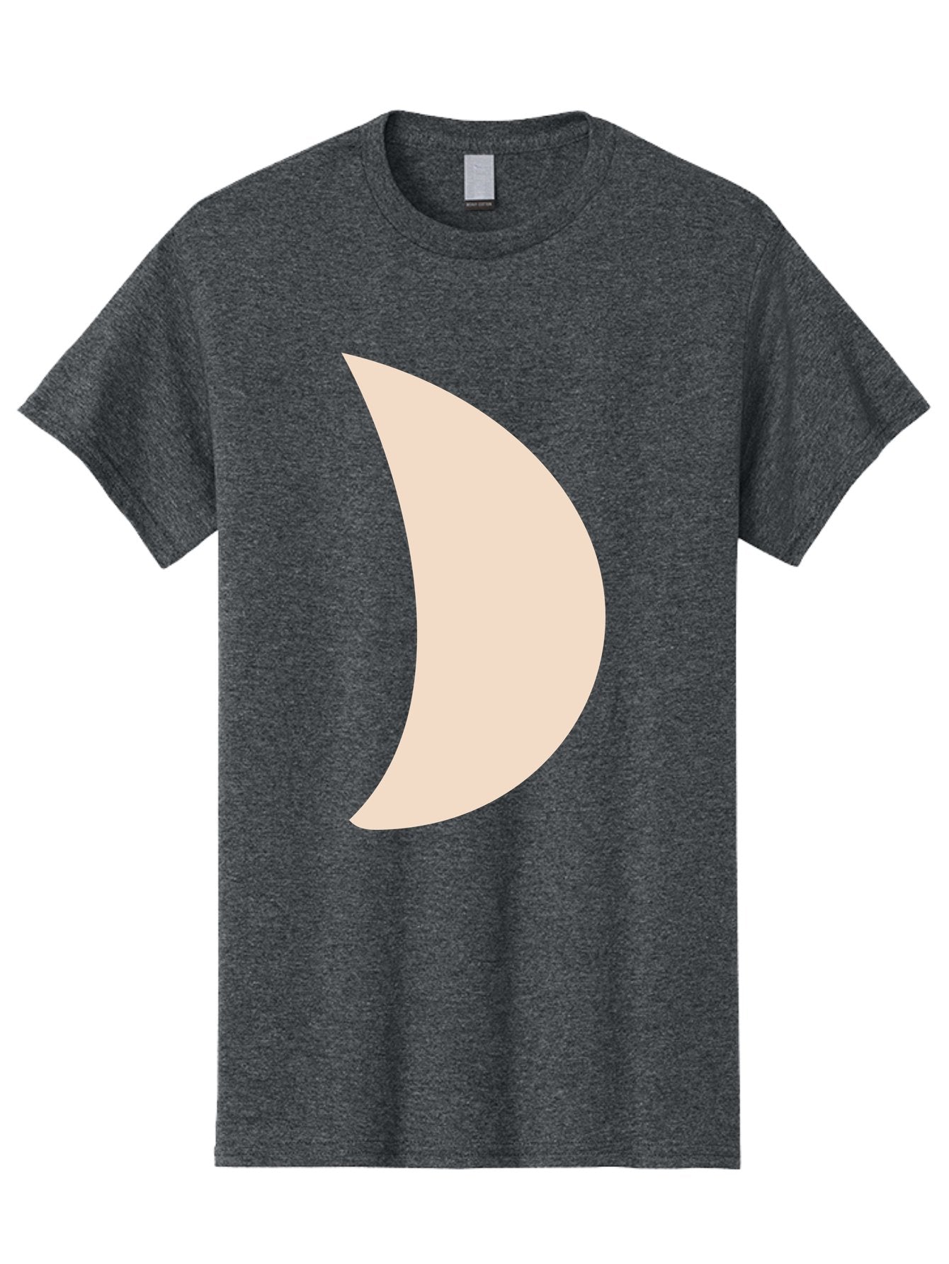 Crescent-Moon-1 Men'S Graphic Tee, 100% Cotton, Comfortable Casual Summer Wear, Machine Washable, Crescent Moon, Lunar Phase, Minimalist Design, Simple Shape, Soft Beige, Modern Graphic, Abstract Art Aae005 11