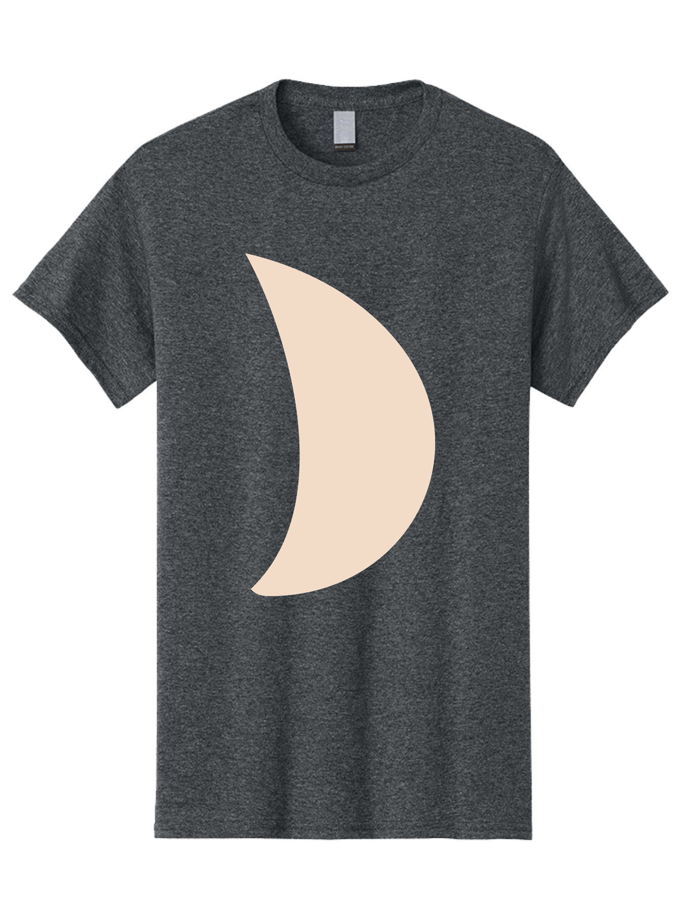 Crescent-Moon-1 Men'S Graphic Tee, 100% Cotton, Comfortable Casual Summer Wear, Machine Washable, Crescent Moon, Lunar Phase, Minimalist Design, Simple Shape, Soft Beige, Modern Graphic, Abstract Art Aae005 7