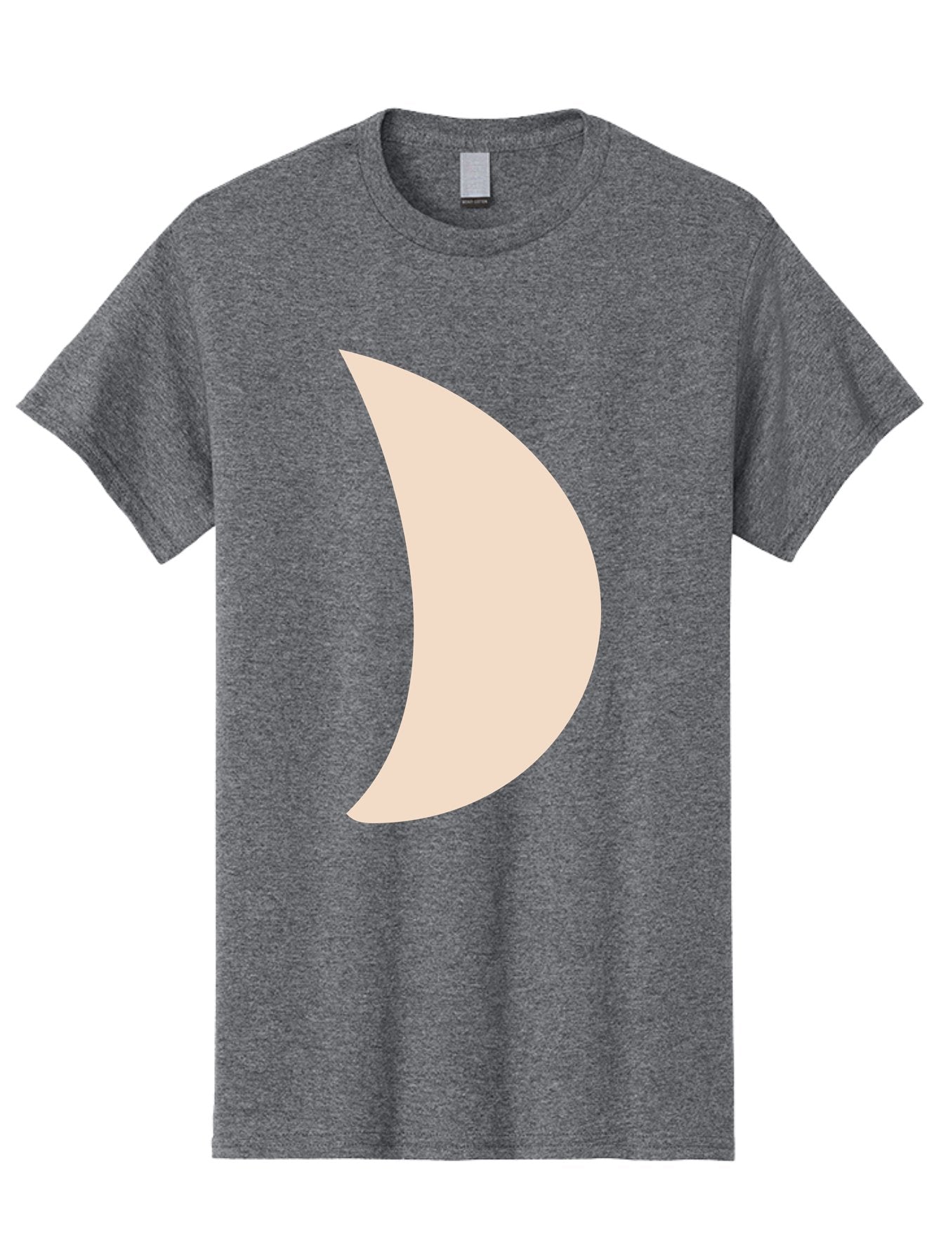 Crescent-Moon-1 Men'S Graphic Tee, 100% Cotton, Comfortable Casual Summer Wear, Machine Washable, Crescent Moon, Lunar Phase, Minimalist Design, Simple Shape, Soft Beige, Modern Graphic, Abstract Art Aae005 10