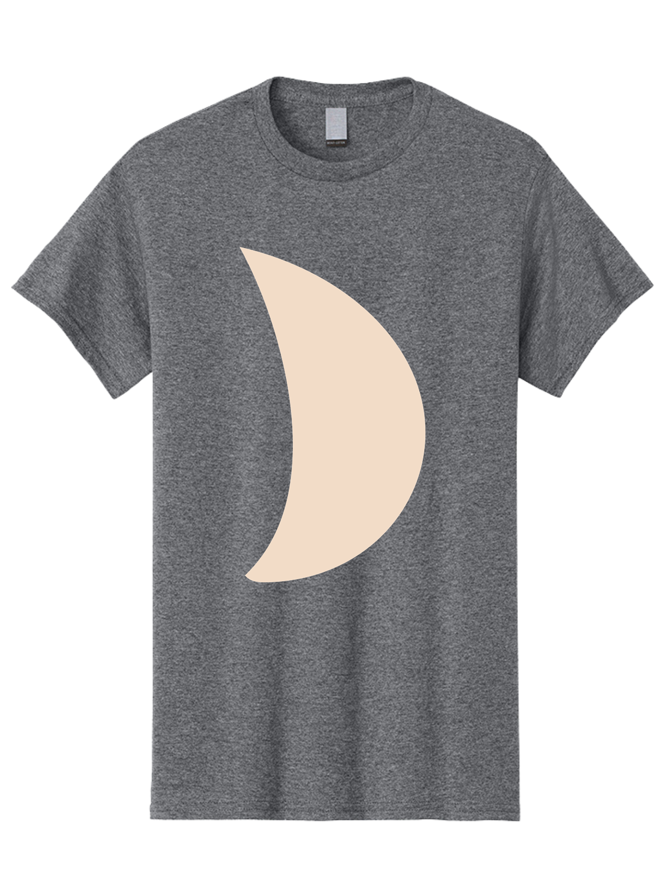 Crescent-Moon-1 Men'S Graphic Tee, 100% Cotton, Comfortable Casual Summer Wear, Machine Washable, Crescent Moon, Lunar Phase, Minimalist Design, Simple Shape, Soft Beige, Modern Graphic, Abstract Art Aae005 27
