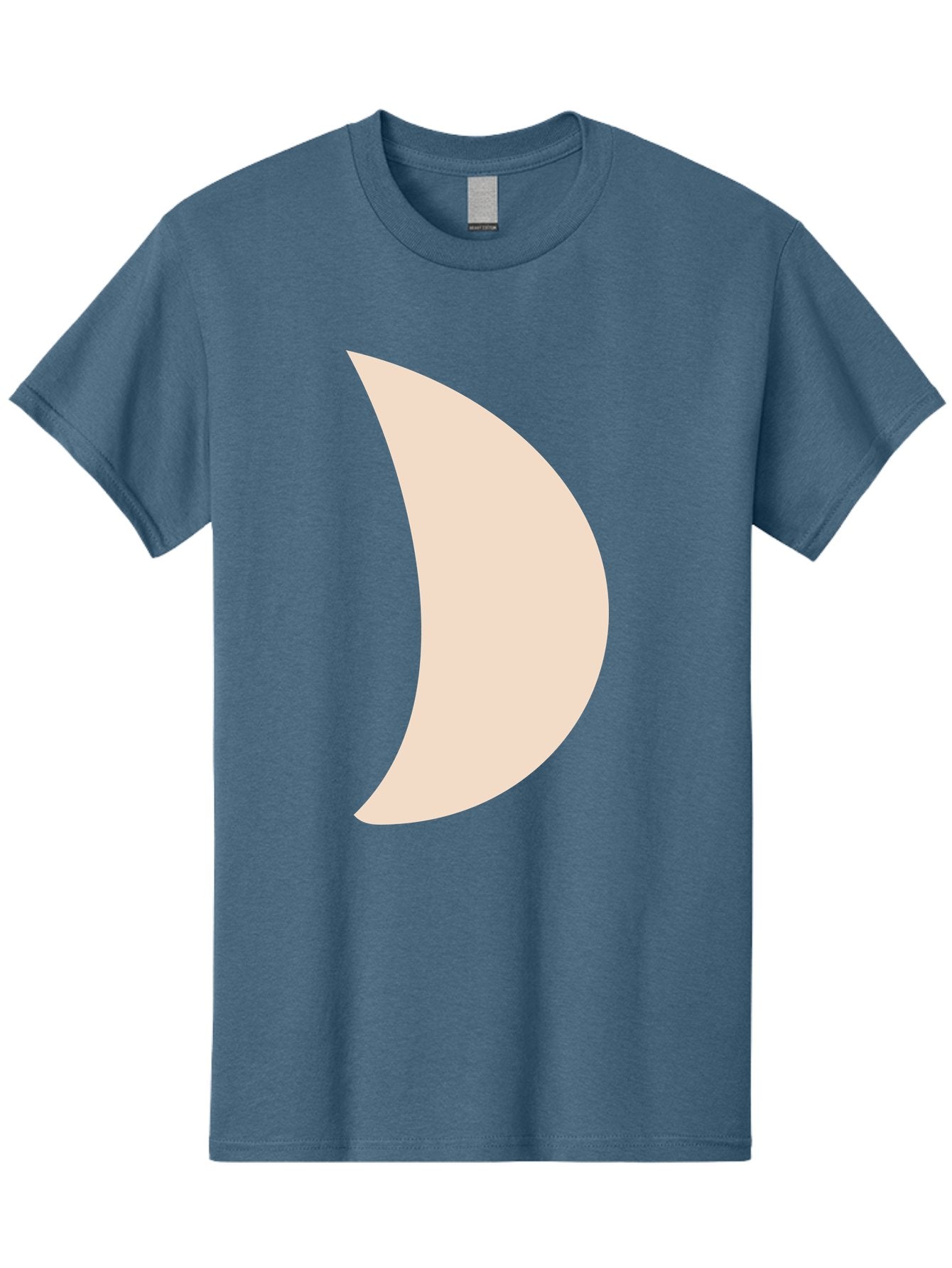 Crescent-Moon-1 Men'S Graphic Tee, 100% Cotton, Comfortable Casual Summer Wear, Machine Washable, Crescent Moon, Lunar Phase, Minimalist Design, Simple Shape, Soft Beige, Modern Graphic, Abstract Art Aae005 12