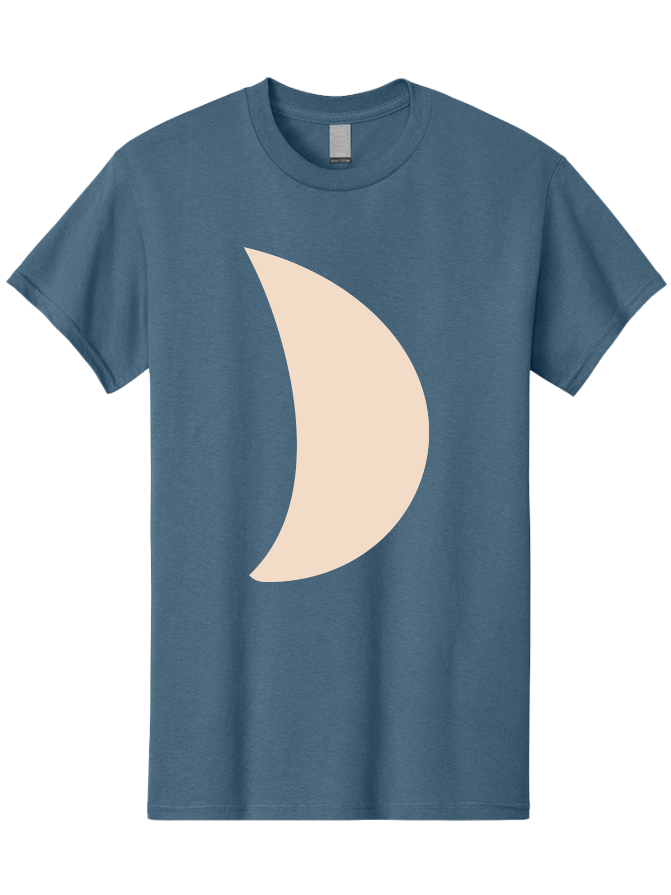 Crescent-Moon-1 Men'S Graphic Tee, 100% Cotton, Comfortable Casual Summer Wear, Machine Washable, Crescent Moon, Lunar Phase, Minimalist Design, Simple Shape, Soft Beige, Modern Graphic, Abstract Art Aae005 5