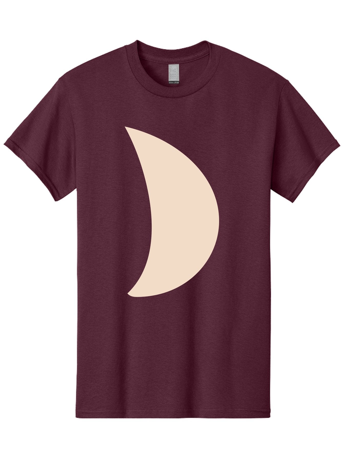 Crescent-Moon-1 Men'S Graphic Tee, 100% Cotton, Comfortable Casual Summer Wear, Machine Washable, Crescent Moon, Lunar Phase, Minimalist Design, Simple Shape, Soft Beige, Modern Graphic, Abstract Art Aae005 4