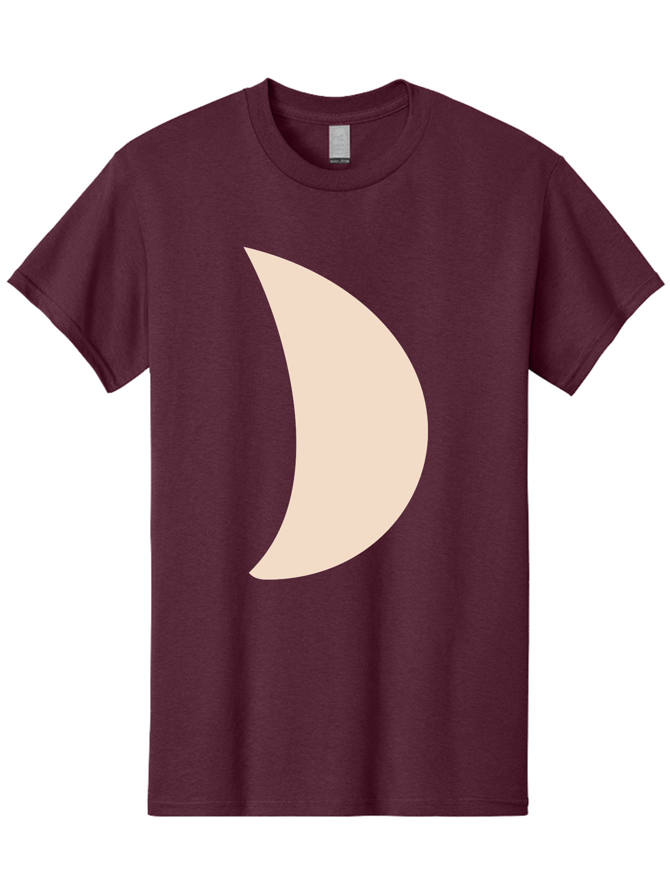 Crescent-Moon-1 Men'S Graphic Tee, 100% Cotton, Comfortable Casual Summer Wear, Machine Washable, Crescent Moon, Lunar Phase, Minimalist Design, Simple Shape, Soft Beige, Modern Graphic, Abstract Art Aae005 23