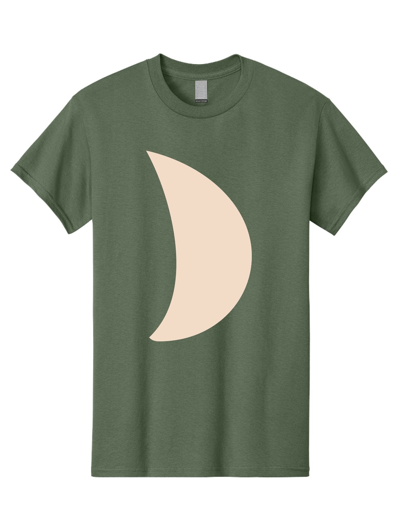 Crescent-Moon-1 Men'S Graphic Tee, 100% Cotton, Comfortable Casual Summer Wear, Machine Washable, Crescent Moon, Lunar Phase, Minimalist Design, Simple Shape, Soft Beige, Modern Graphic, Abstract Art Aae005 5