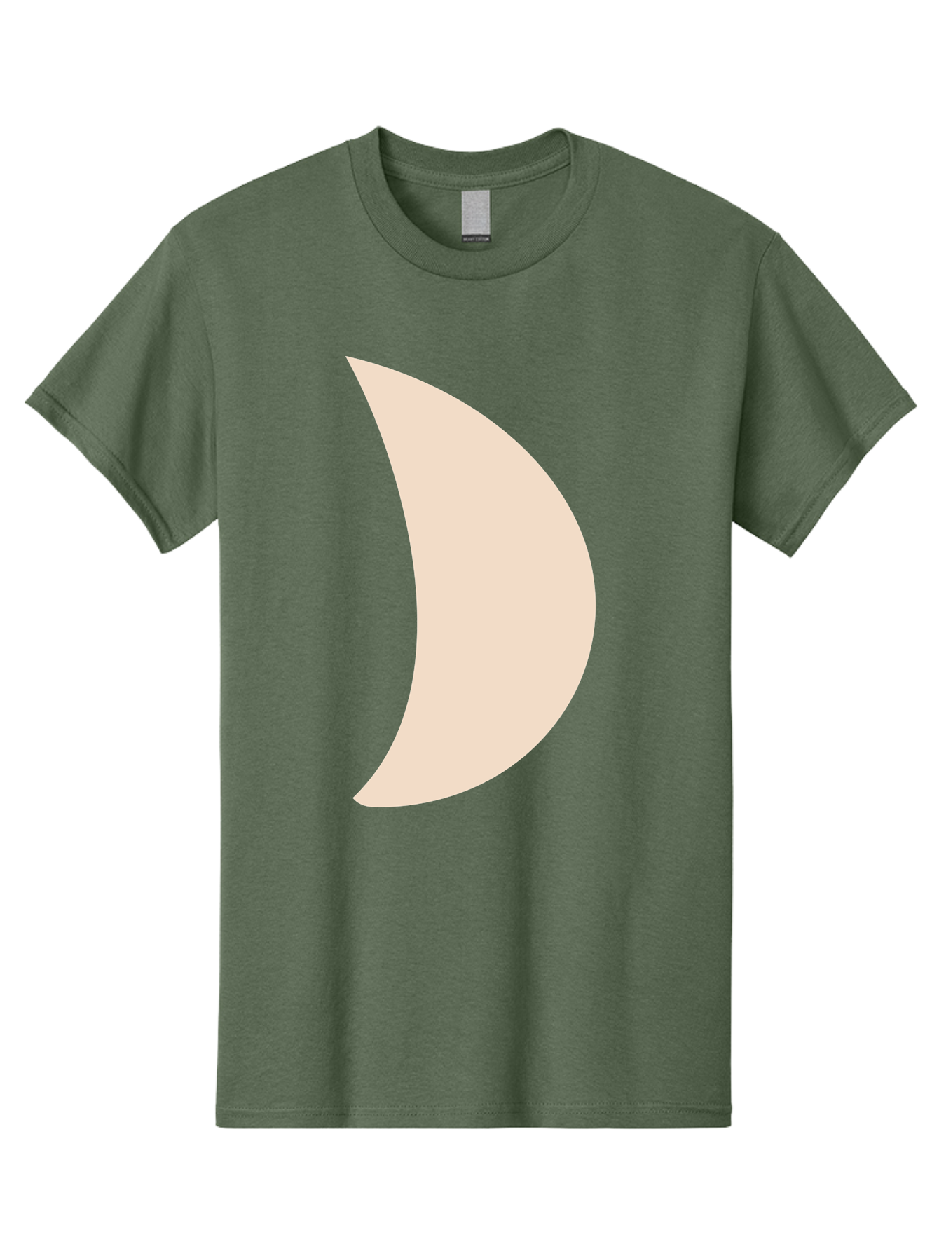 Crescent-Moon-1 Men'S Graphic Tee, 100% Cotton, Comfortable Casual Summer Wear, Machine Washable, Crescent Moon, Lunar Phase, Minimalist Design, Simple Shape, Soft Beige, Modern Graphic, Abstract Art Aae005 15