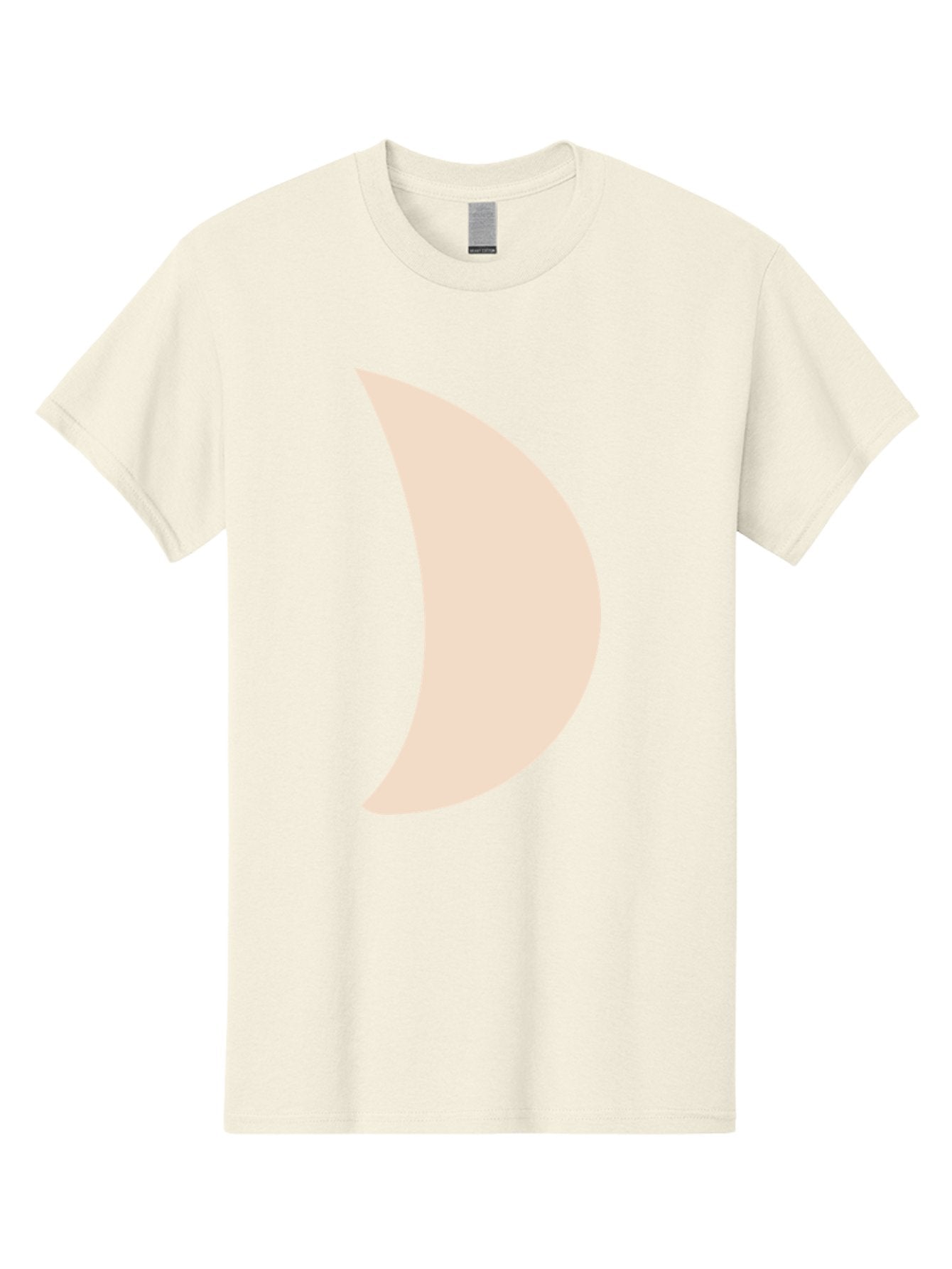 Crescent-Moon-1 Men'S Graphic Tee, 100% Cotton, Comfortable Casual Summer Wear, Machine Washable, Crescent Moon, Lunar Phase, Minimalist Design, Simple Shape, Soft Beige, Modern Graphic, Abstract Art Aae005 9