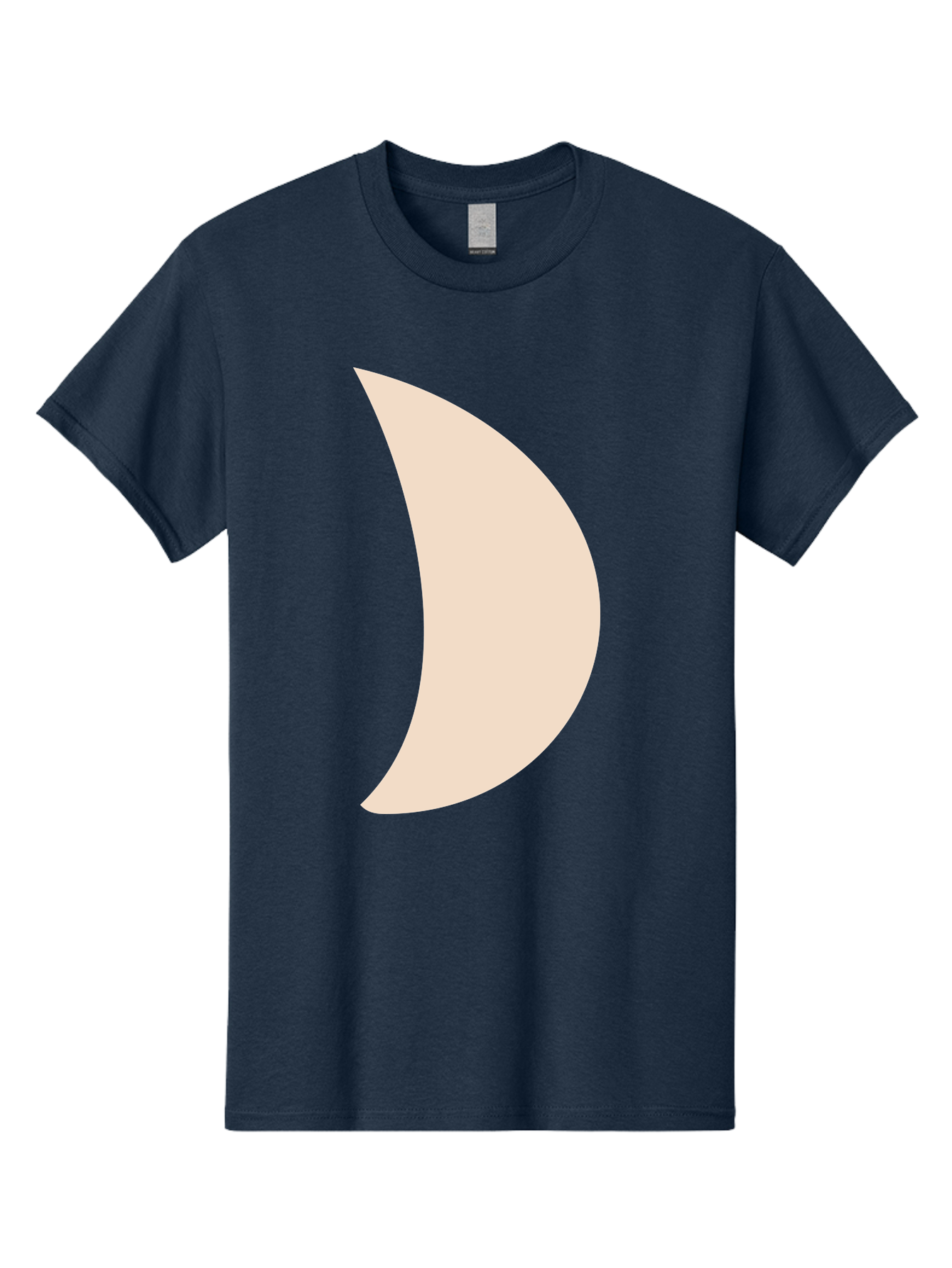 Crescent-Moon-1 Men'S Graphic Tee, 100% Cotton, Comfortable Casual Summer Wear, Machine Washable, Crescent Moon, Lunar Phase, Minimalist Design, Simple Shape, Soft Beige, Modern Graphic, Abstract Art Aae005 29