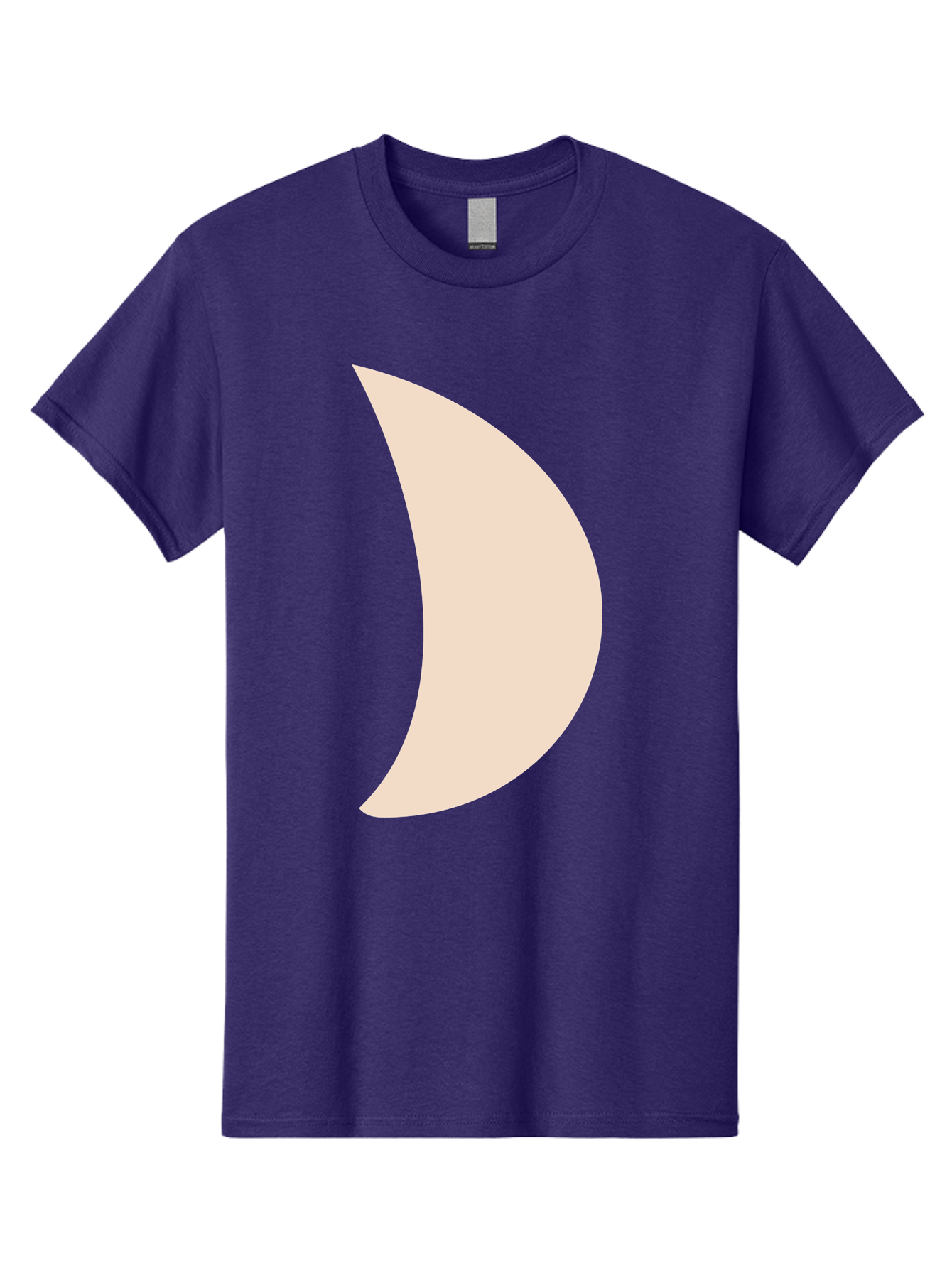 Crescent-Moon-1 Men'S Graphic Tee, 100% Cotton, Comfortable Casual Summer Wear, Machine Washable, Crescent Moon, Lunar Phase, Minimalist Design, Simple Shape, Soft Beige, Modern Graphic, Abstract Art Aae005
