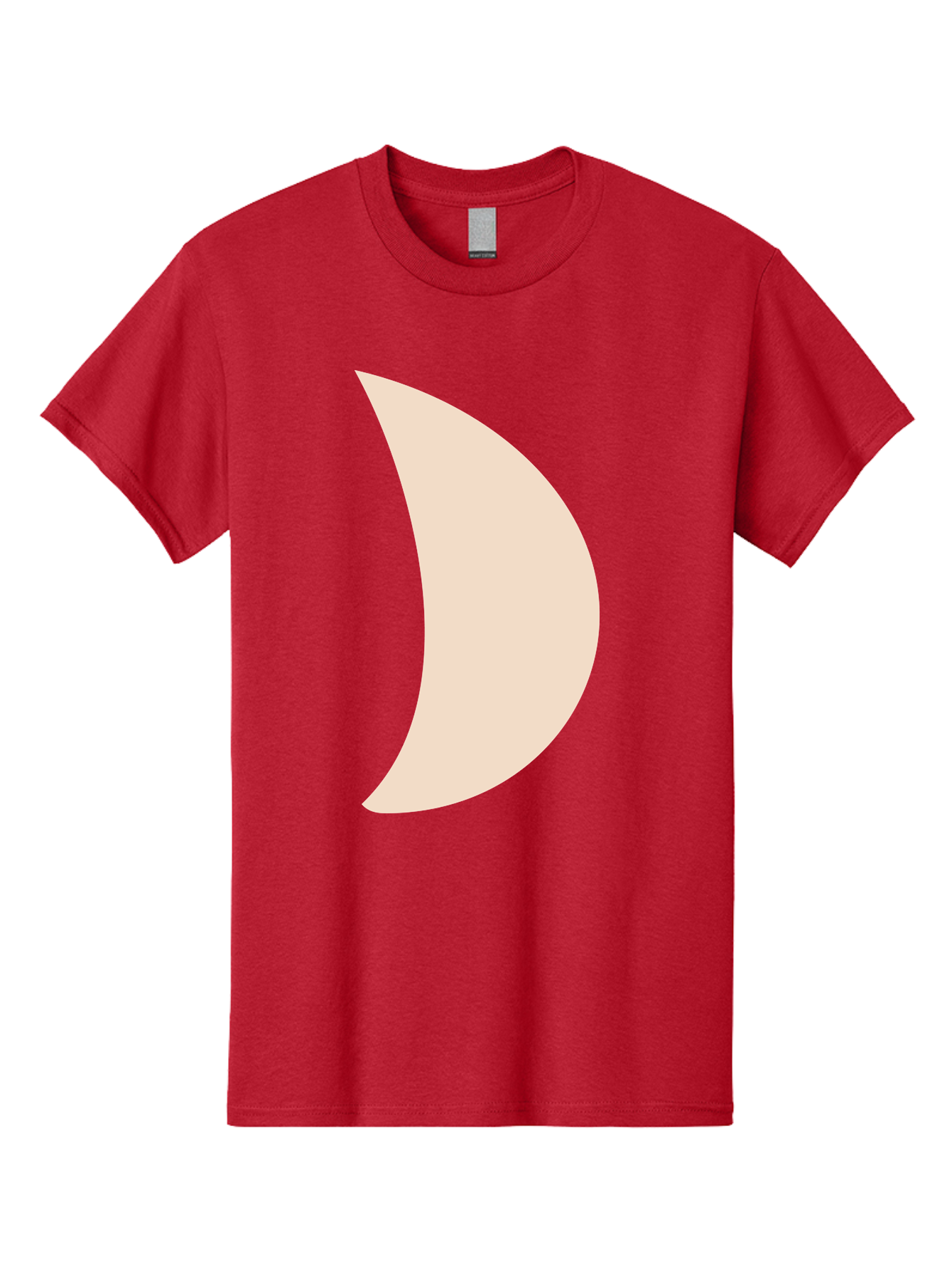 Crescent-Moon-1 Men'S Graphic Tee, 100% Cotton, Comfortable Casual Summer Wear, Machine Washable, Crescent Moon, Lunar Phase, Minimalist Design, Simple Shape, Soft Beige, Modern Graphic, Abstract Art Aae005 19