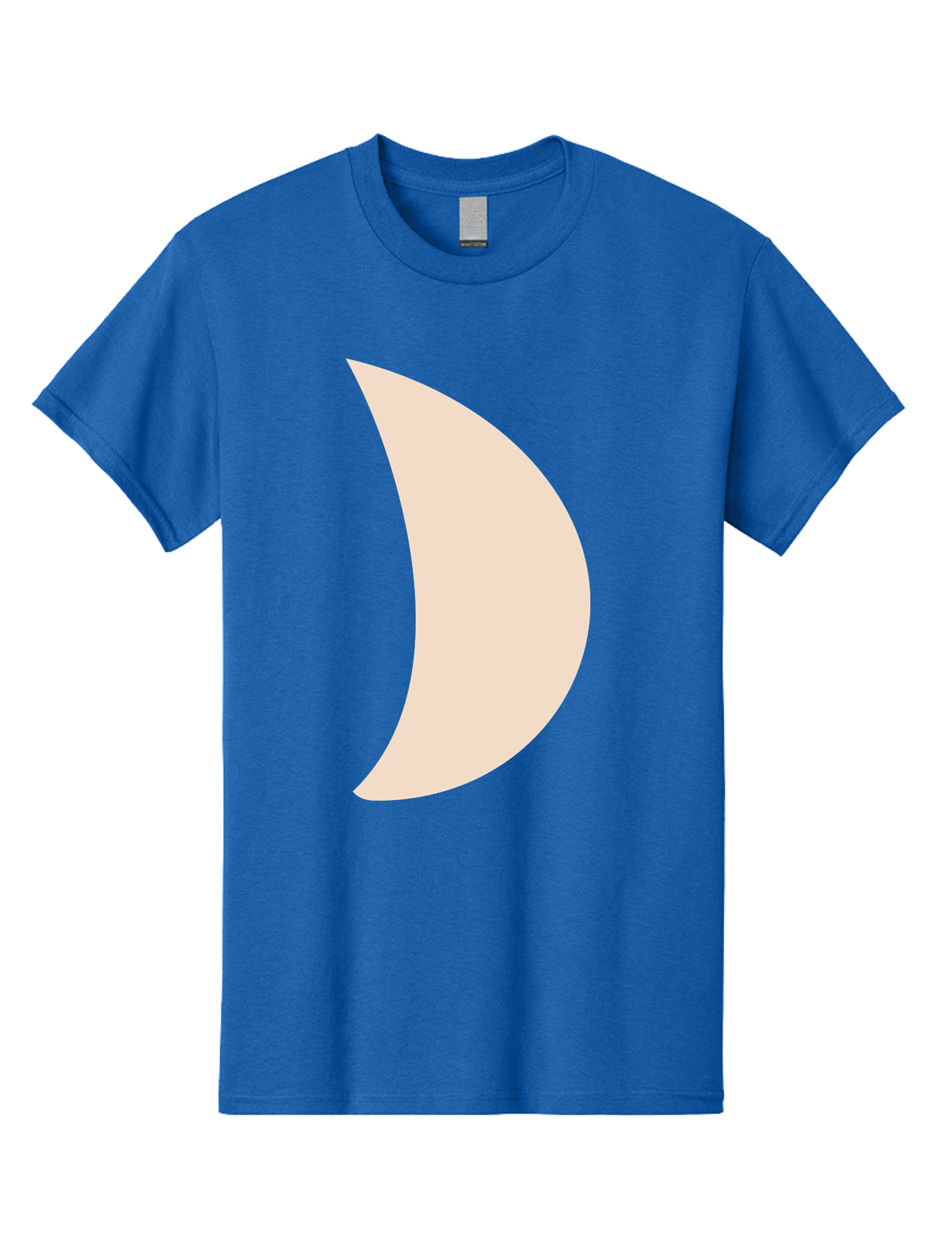 Crescent-Moon-1 Men'S Graphic Tee, 100% Cotton, Comfortable Casual Summer Wear, Machine Washable, Crescent Moon, Lunar Phase, Minimalist Design, Simple Shape, Soft Beige, Modern Graphic, Abstract Art Aae005 21