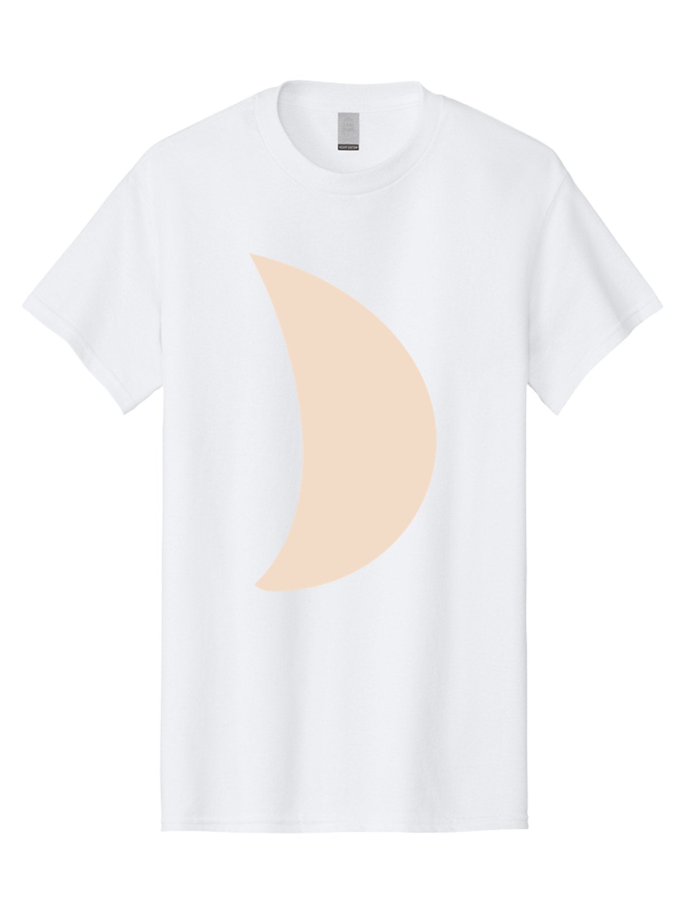 Crescent-Moon-1 Men'S Graphic Tee, 100% Cotton, Comfortable Casual Summer Wear, Machine Washable, Crescent Moon, Lunar Phase, Minimalist Design, Simple Shape, Soft Beige, Modern Graphic, Abstract Art Aae005 7