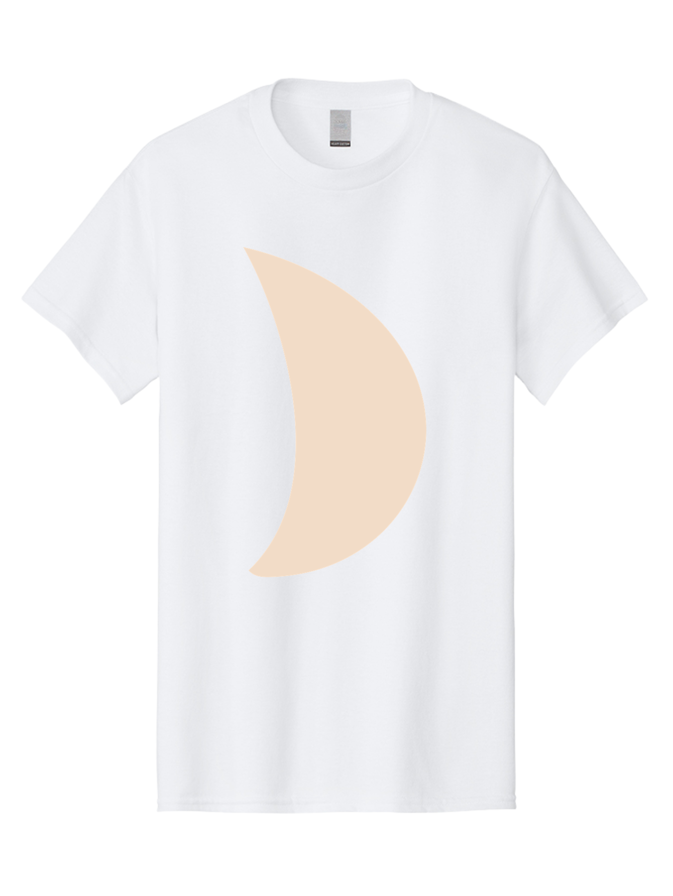 Crescent-Moon-1 Men'S Graphic Tee, 100% Cotton, Comfortable Casual Summer Wear, Machine Washable, Crescent Moon, Lunar Phase, Minimalist Design, Simple Shape, Soft Beige, Modern Graphic, Abstract Art Aae005 25