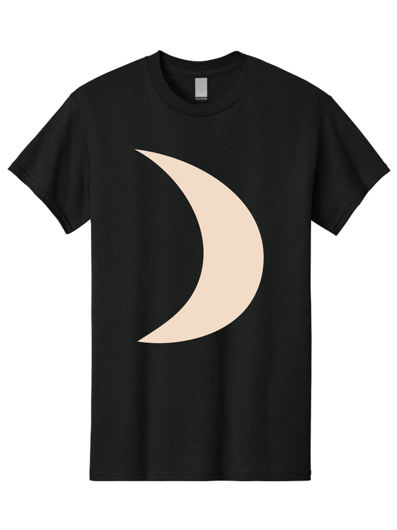 Crescent-Moon-2 Men'S Graphic Tee, 100% Cotton, Comfortable Casual Summer Wear, Machine Washable, Crescent Moon Shape, Minimalist Design, Simple Graphics, Tan Color, Abstract Art, Lunar Symbol, Night Sky Theme Aae006 5