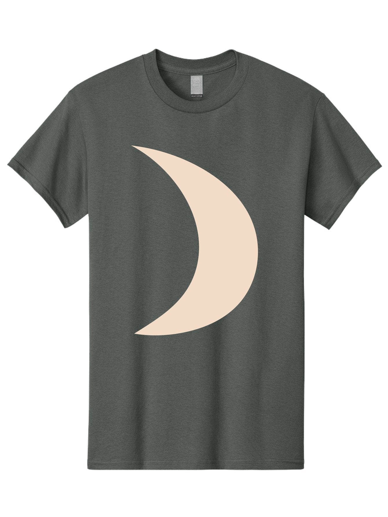 Crescent-Moon-2 Men'S Graphic Tee, 100% Cotton, Comfortable Casual Summer Wear, Machine Washable, Crescent Moon Shape, Minimalist Design, Simple Graphics, Tan Color, Abstract Art, Lunar Symbol, Night Sky Theme Aae006 15