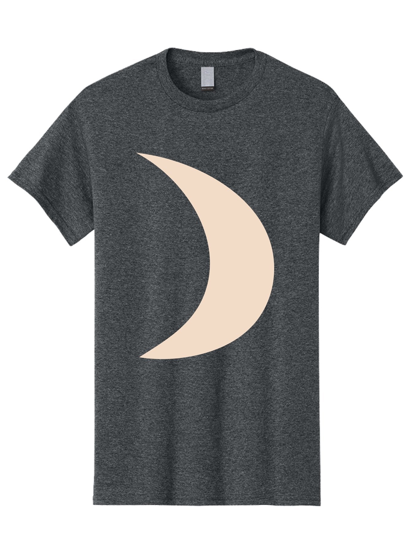 Crescent-Moon-2 Men'S Graphic Tee, 100% Cotton, Comfortable Casual Summer Wear, Machine Washable, Crescent Moon Shape, Minimalist Design, Simple Graphics, Tan Color, Abstract Art, Lunar Symbol, Night Sky Theme Aae006 3