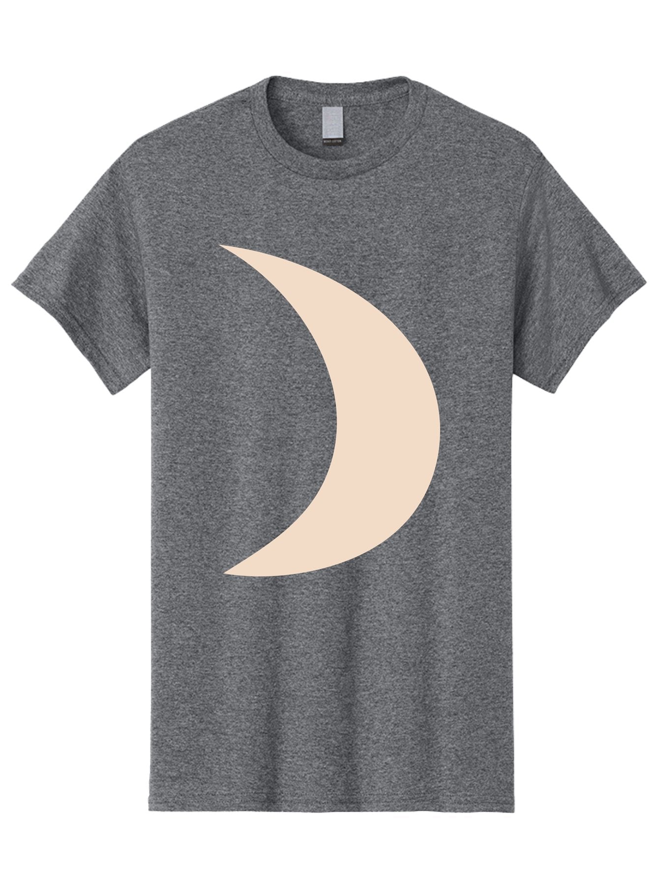 Crescent-Moon-2 Men'S Graphic Tee, 100% Cotton, Comfortable Casual Summer Wear, Machine Washable, Crescent Moon Shape, Minimalist Design, Simple Graphics, Tan Color, Abstract Art, Lunar Symbol, Night Sky Theme Aae006 11