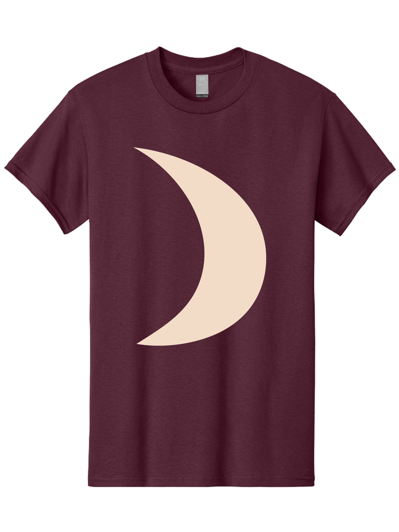 Crescent-Moon-2 Men'S Graphic Tee, 100% Cotton, Comfortable Casual Summer Wear, Machine Washable, Crescent Moon Shape, Minimalist Design, Simple Graphics, Tan Color, Abstract Art, Lunar Symbol, Night Sky Theme Aae006 25