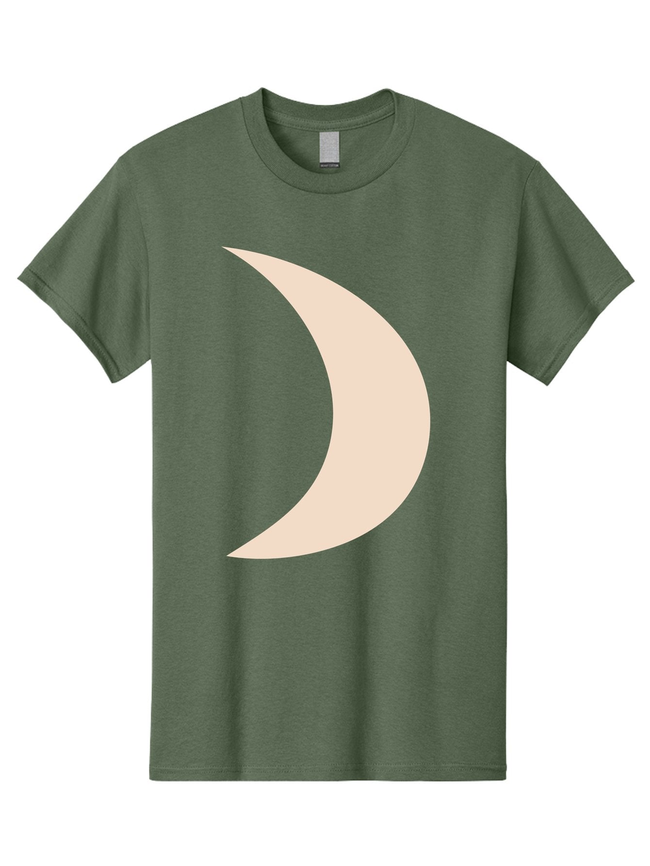 Crescent-Moon-2 Men'S Graphic Tee, 100% Cotton, Comfortable Casual Summer Wear, Machine Washable, Crescent Moon Shape, Minimalist Design, Simple Graphics, Tan Color, Abstract Art, Lunar Symbol, Night Sky Theme Aae006 12