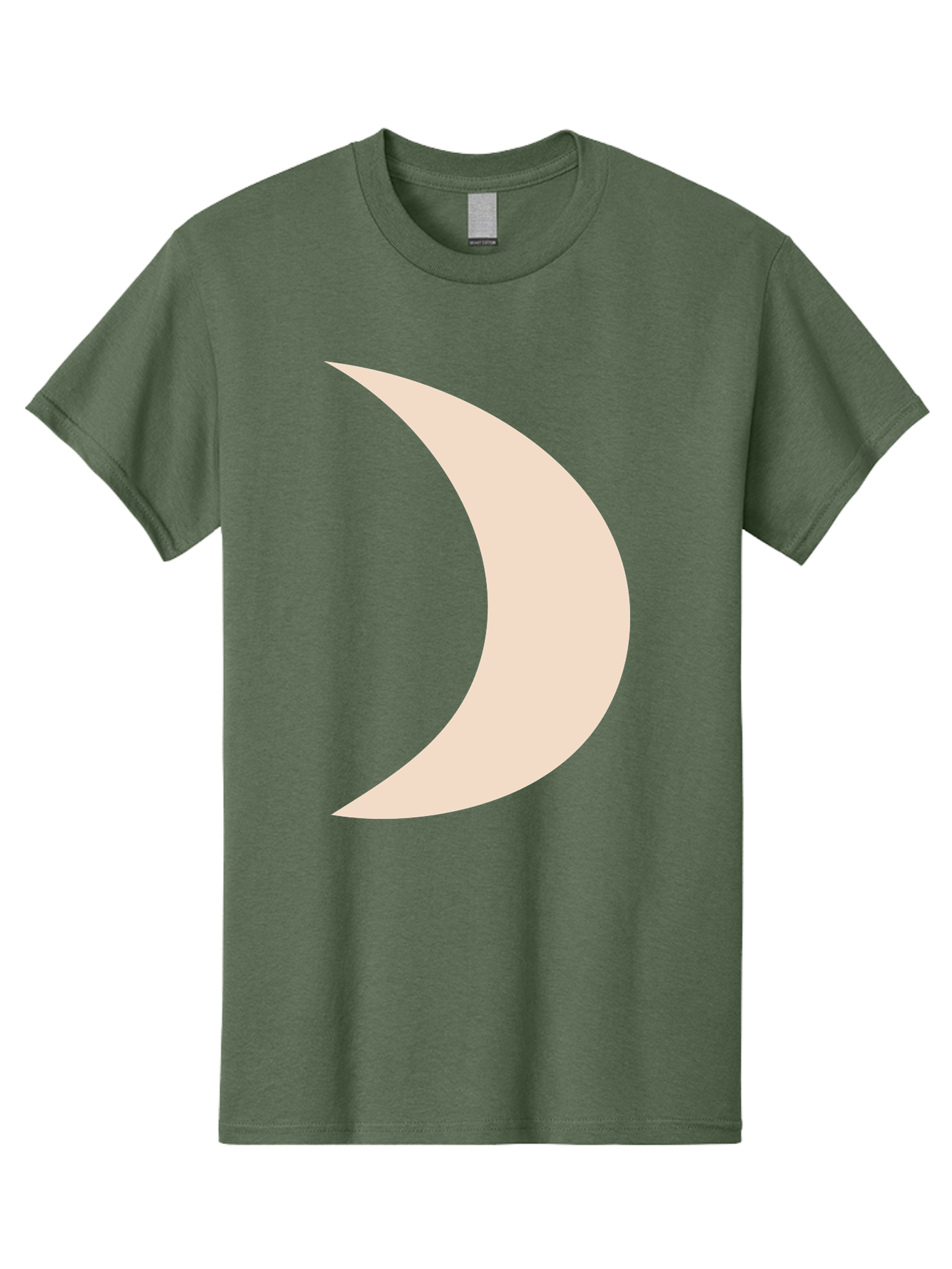 Crescent-Moon-2 Men'S Graphic Tee, 100% Cotton, Comfortable Casual Summer Wear, Machine Washable, Crescent Moon Shape, Minimalist Design, Simple Graphics, Tan Color, Abstract Art, Lunar Symbol, Night Sky Theme Aae006 5