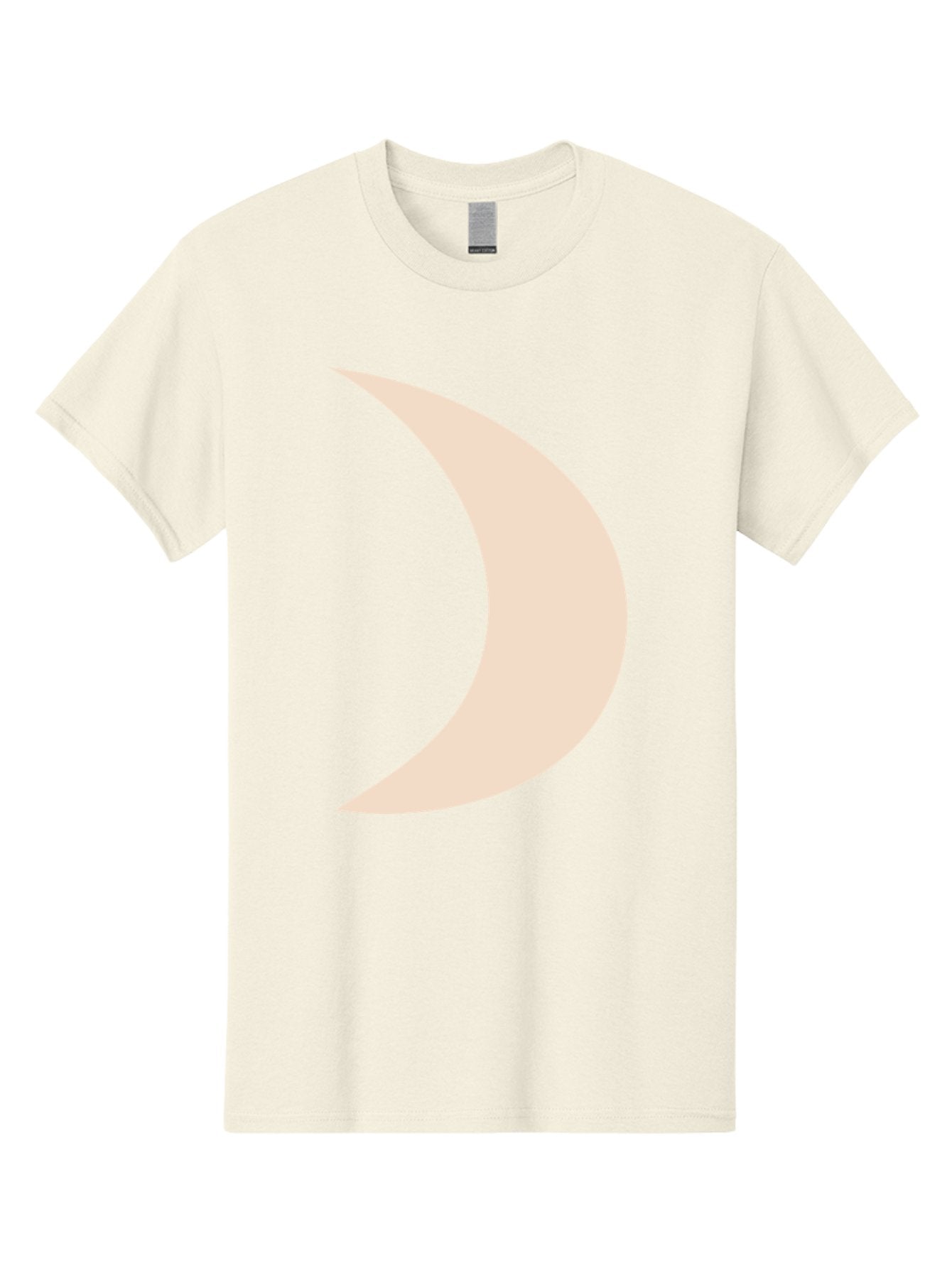 Crescent-Moon-2 Men'S Graphic Tee, 100% Cotton, Comfortable Casual Summer Wear, Machine Washable, Crescent Moon Shape, Minimalist Design, Simple Graphics, Tan Color, Abstract Art, Lunar Symbol, Night Sky Theme Aae006 13